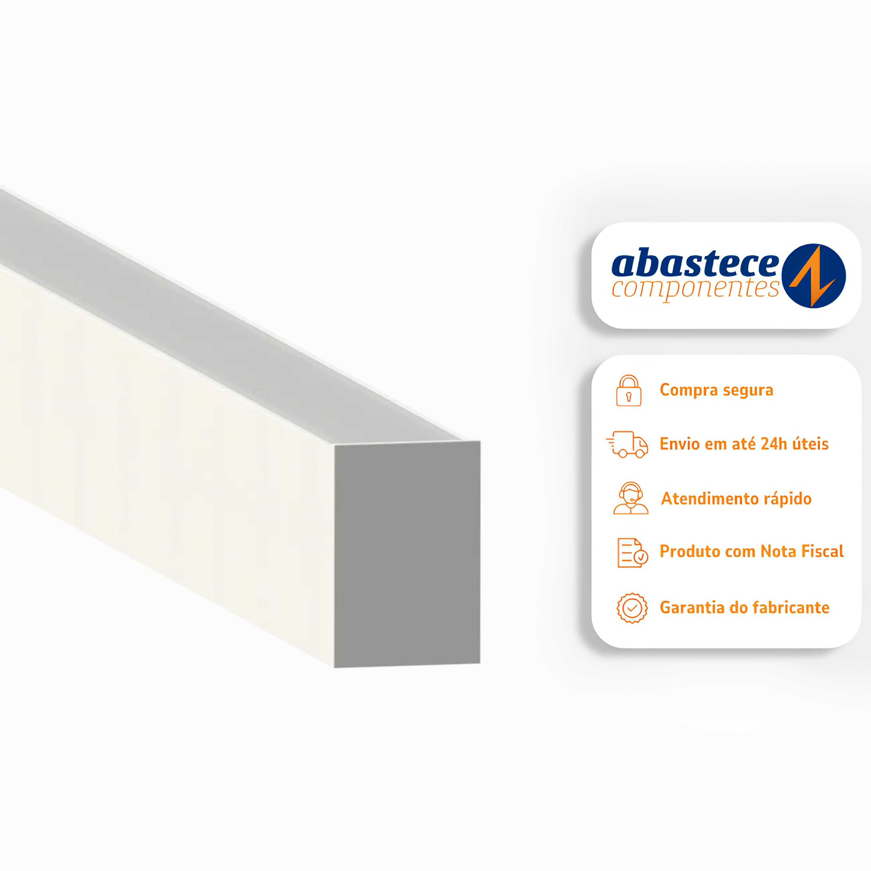 Perfil De Sobrepor Torino Branco 32x46x3000 SE-255.3308 Save Energy