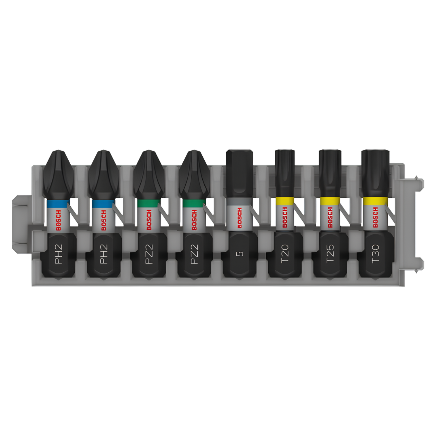 Jogo Bits Pro Impact 25mm PH2 PZ2 H5 T20 T25 T30 8pçs Bosch