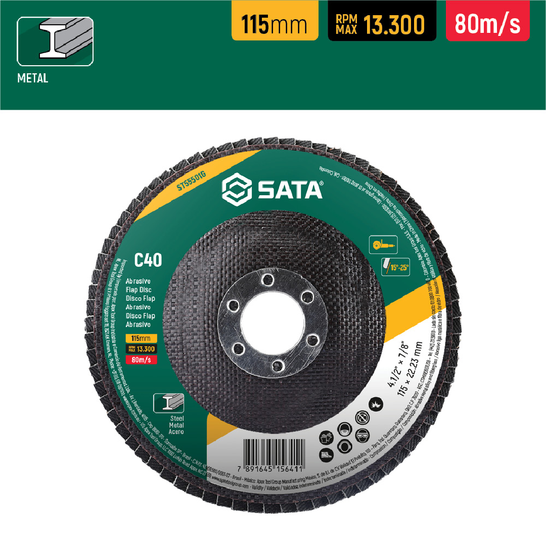 Disco Flap Abrasivo Metal 4.1/2" C40 ST55501G Sata