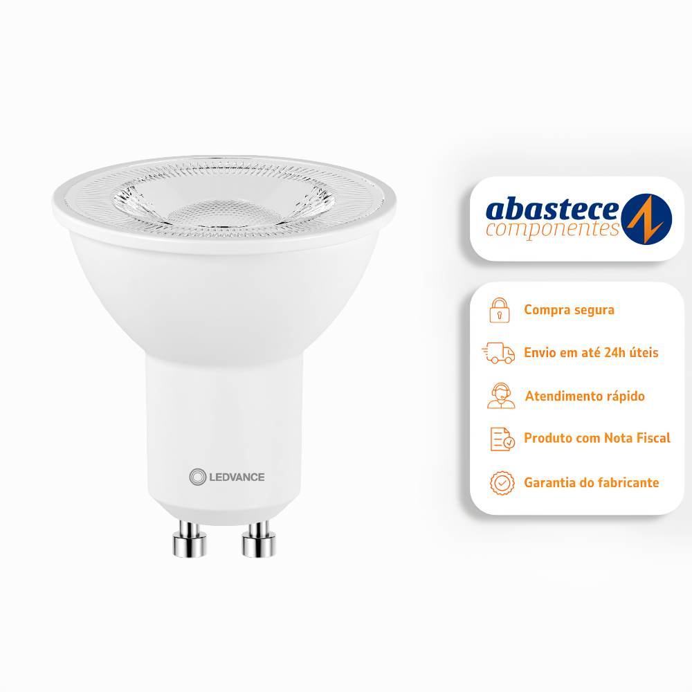 Lampada Led Dicroica 5,5W 2700K 550Lm GU10 127V Dim Ledvance