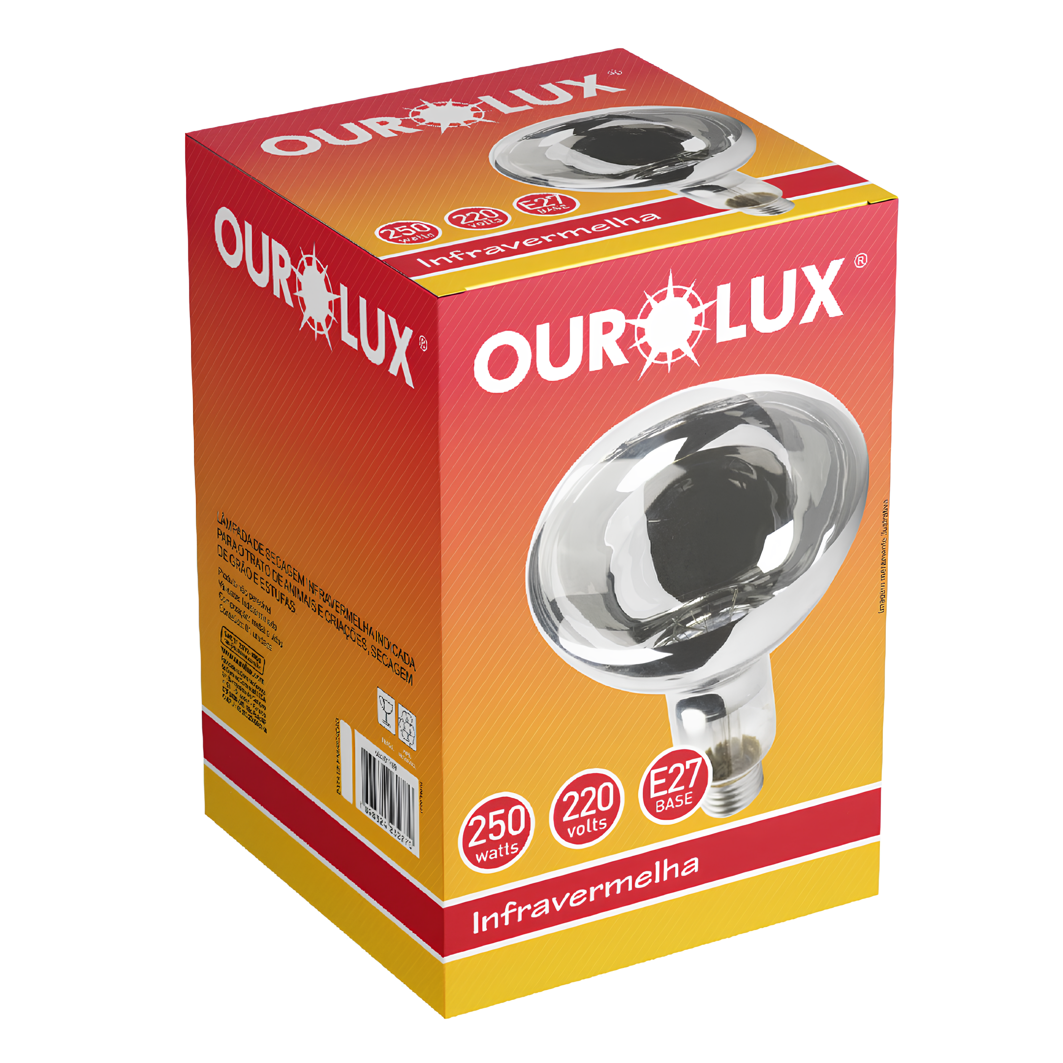 Lampada Incandescente Infravermelha 250W 2350K 220V Ourolux