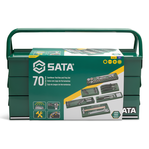 Caixa Com Jogo De Ferramentas Sextavado 70 Peças St95104a70-6 Sata