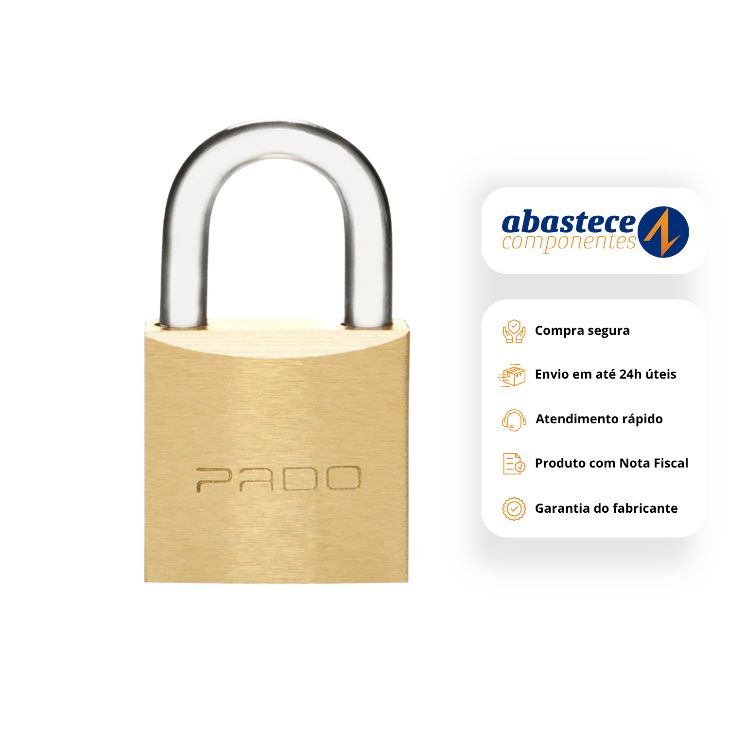 Cadeado Latão 40Mm Dourado LT-40 51001163 Pado