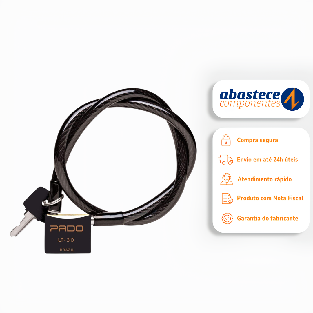 Cadeado Bike LT-30Mm Preto 501017278 Pado