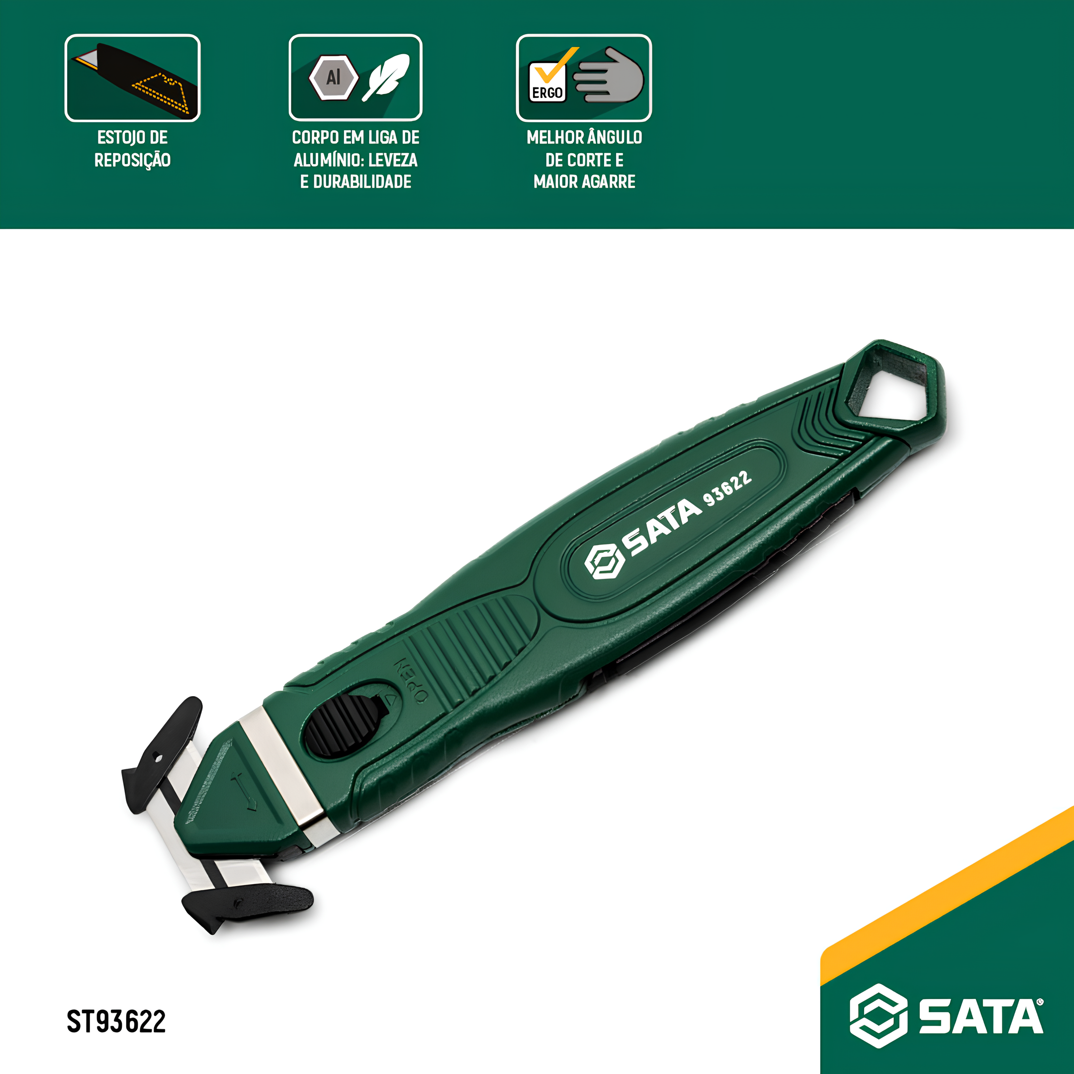 Estilete De Segurança Bico De Pato ST93622 Sata