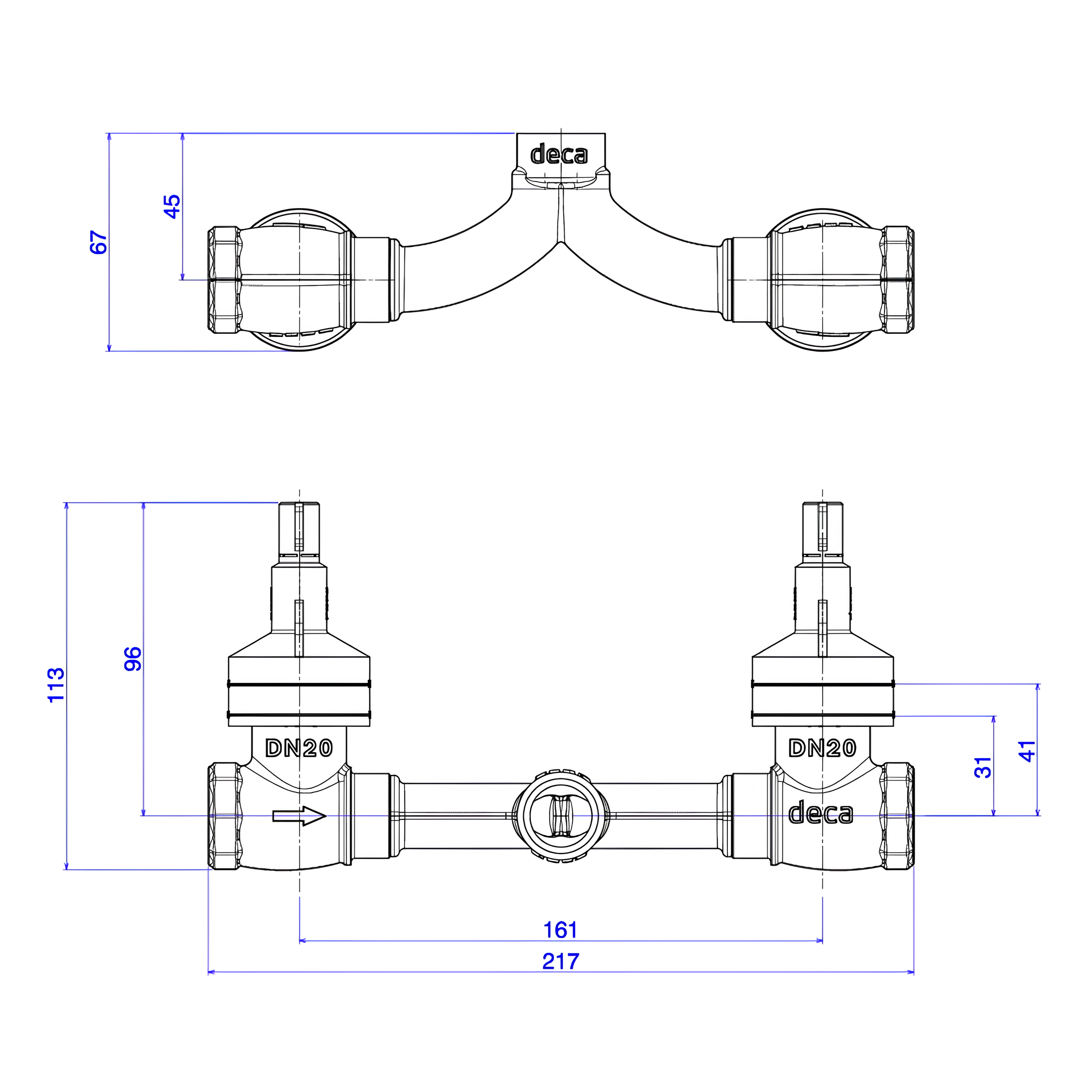 Base Para Misturador De Chuveiro 3/4" Bruto 4424.MI.034 Deca