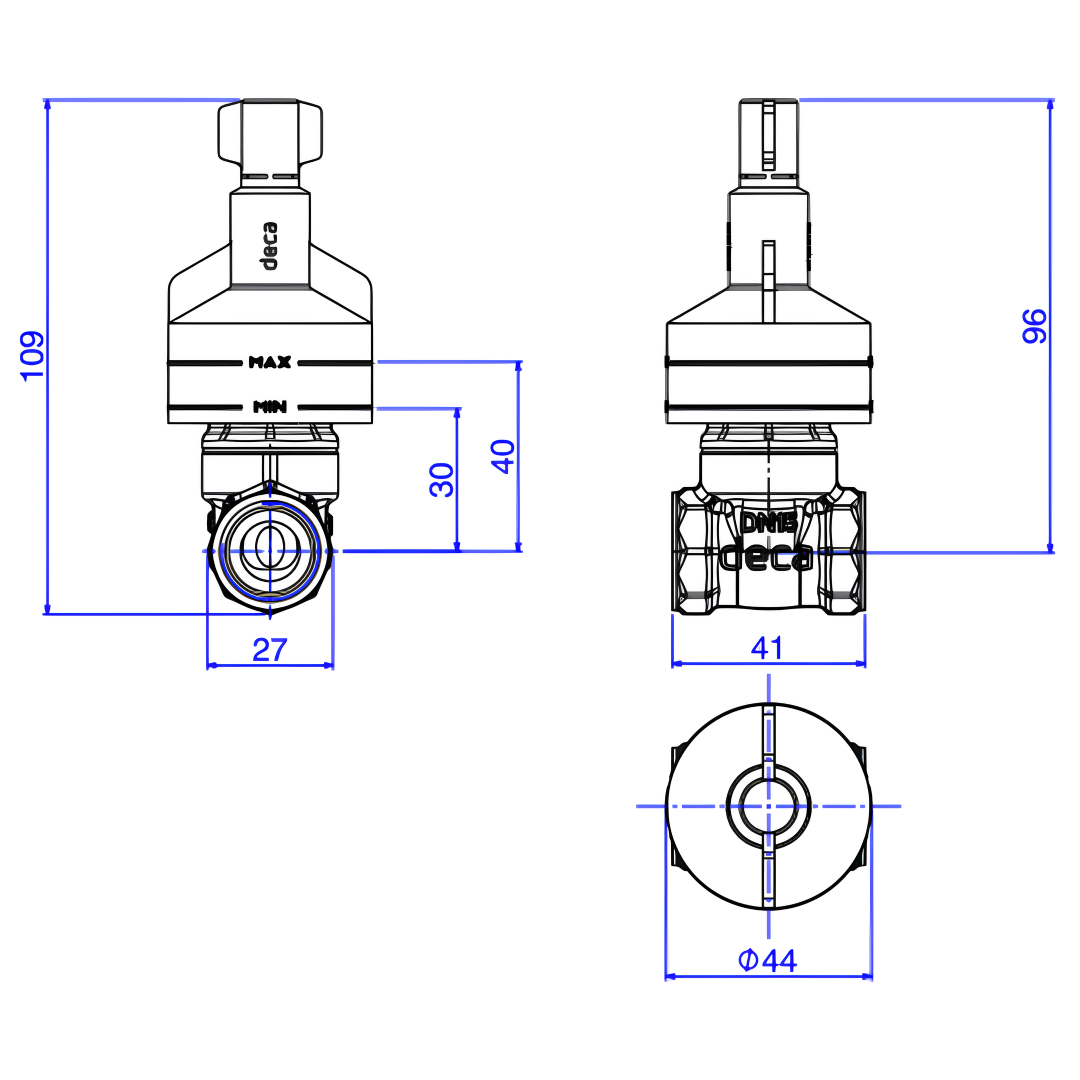 Base Registro De Gaveta 1/2" Bruto 4509.102 Deca