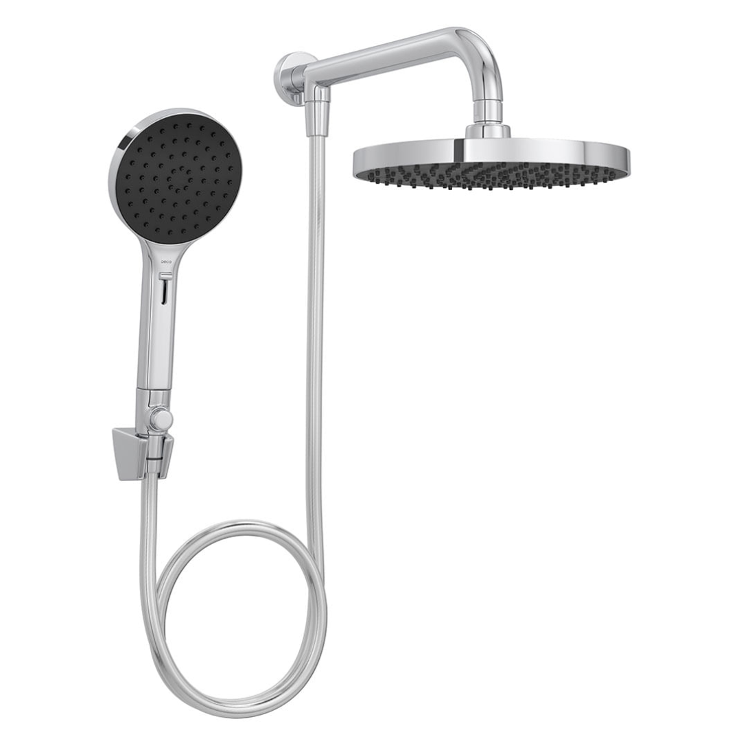 Chuveiro Redondo De Parede Com Desviador Cromado Flex Max Deca
