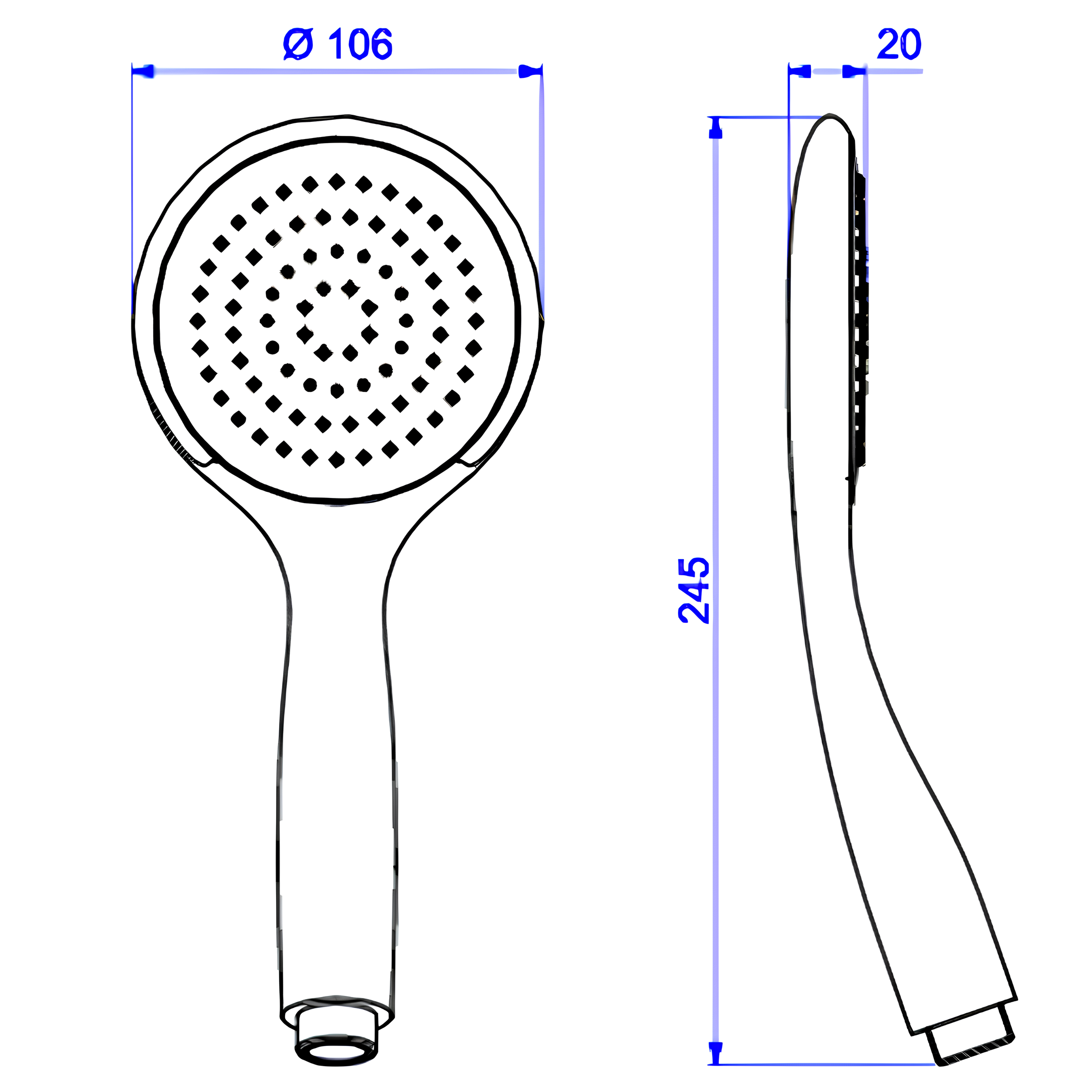 Ducha Manual 1/2" Cromado Bell 4889.C Deca