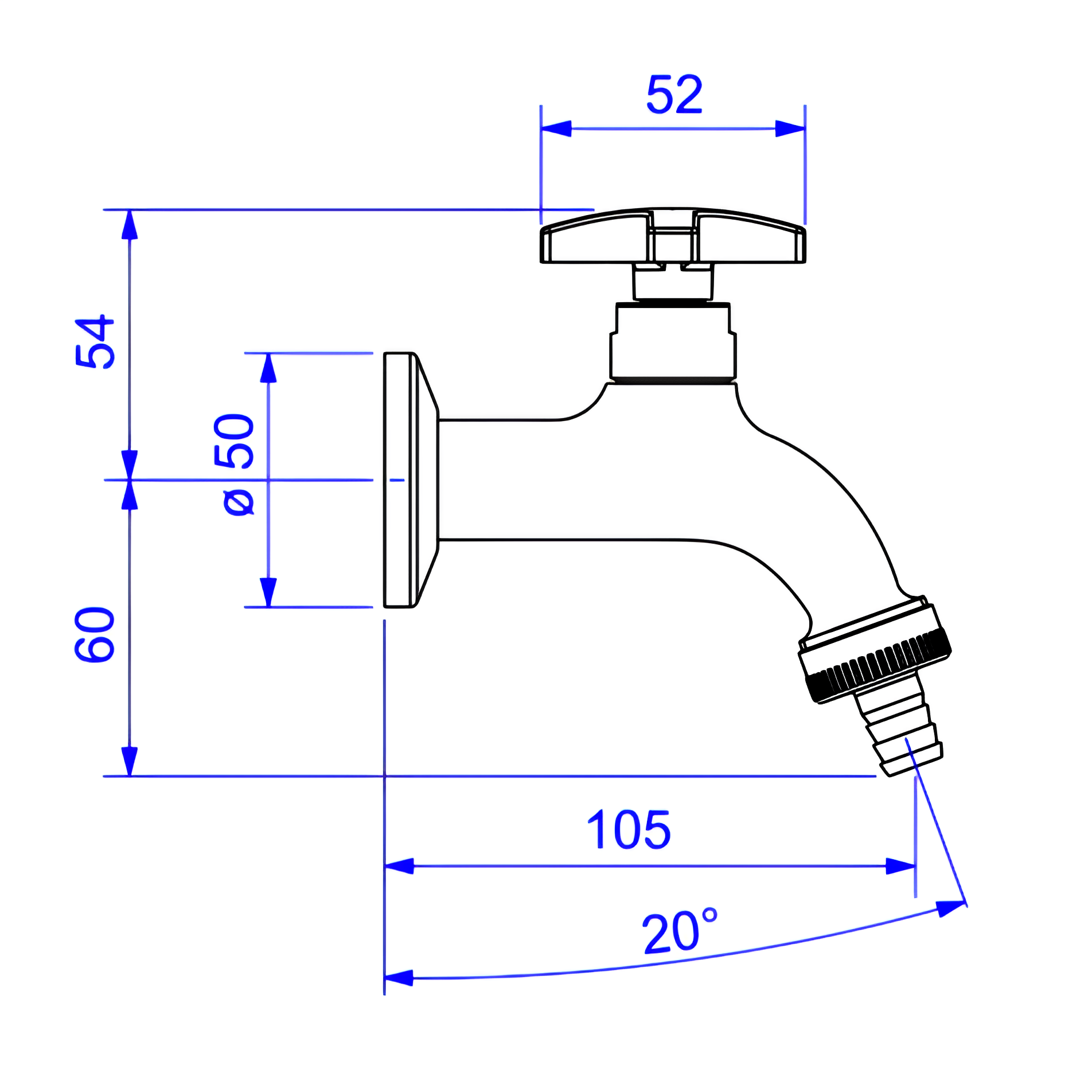 Torneira Para Jardim E Tanque Cromado Max 1153.C34 Deca