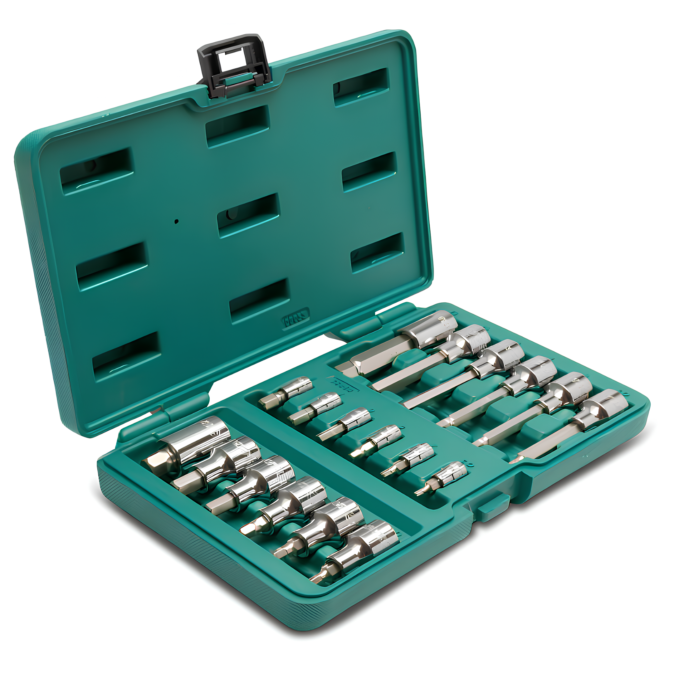 Jogo Soquete Bits Hexagonal 1/4" 1/2" 18Pcs St09053sj Sata