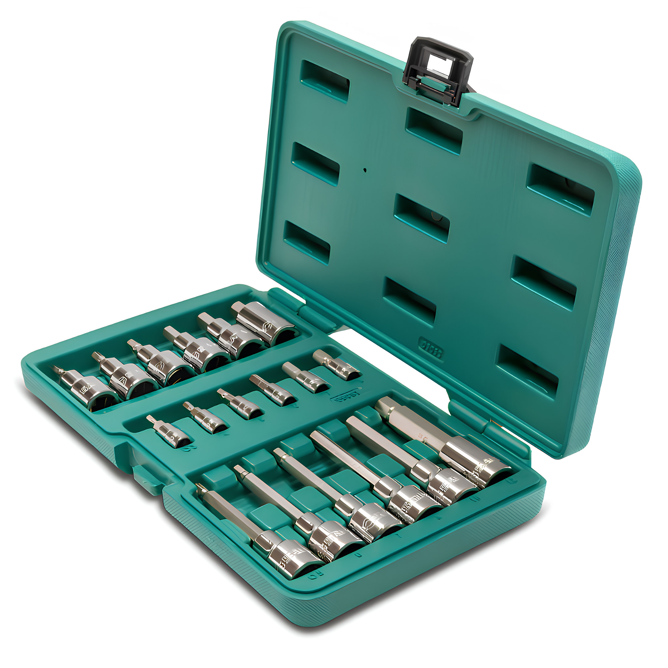 Jogo Soquete Bits Hexagonal 1/4" 1/2" 18Pcs St09053sj Sata
