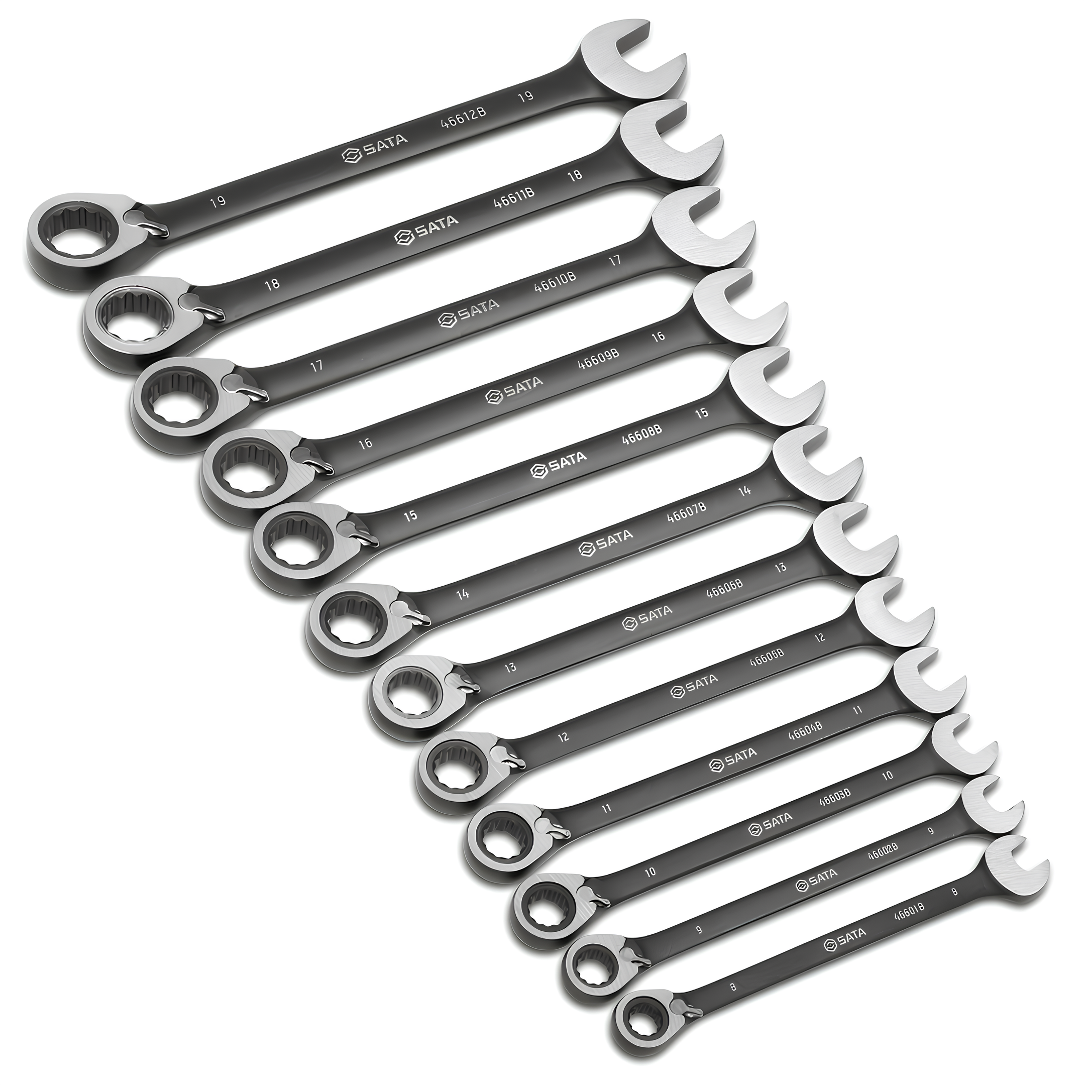 Jogo De Chave Combinada Catraca Reversível 8 A 19Mm 12Pçs ST08044B Sata