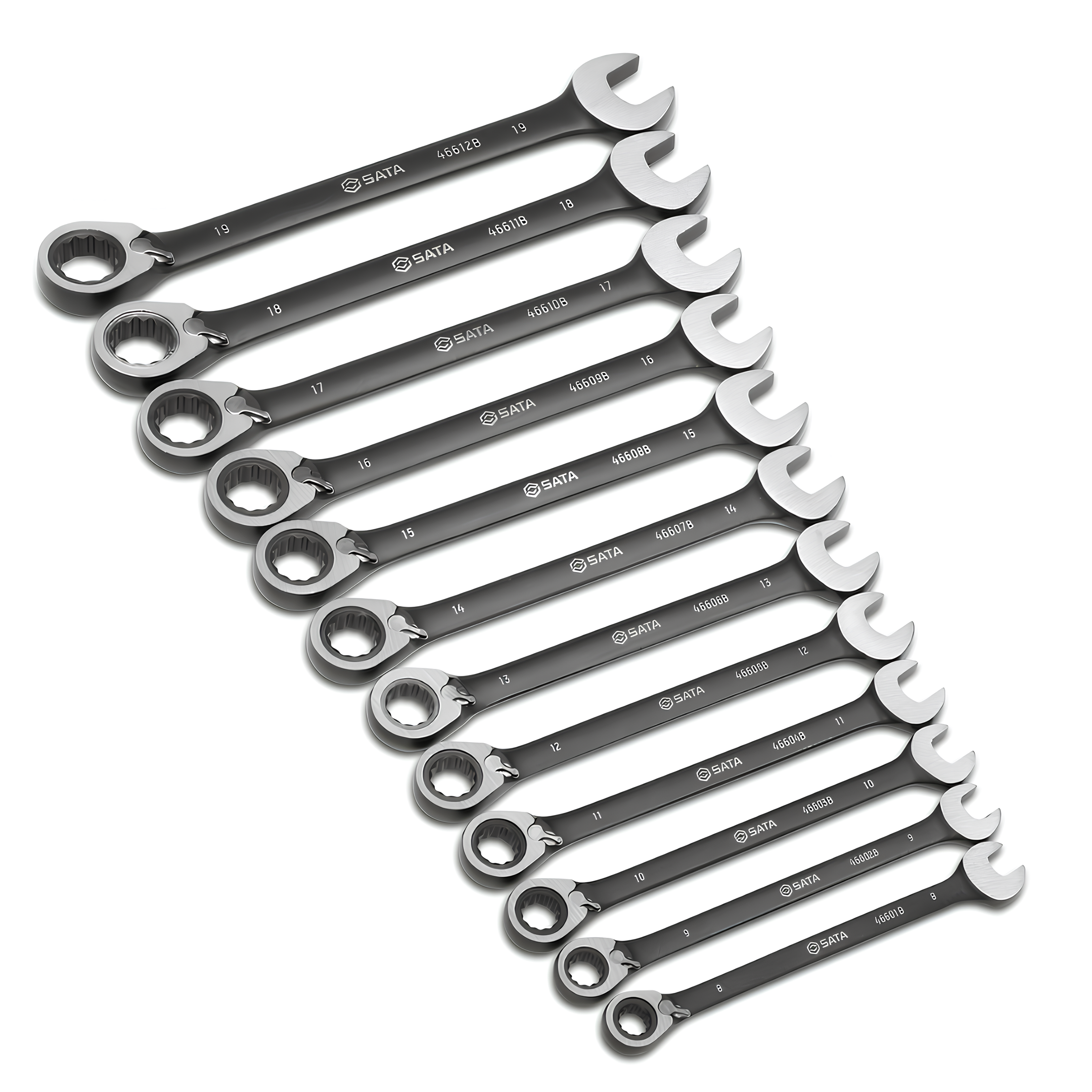 Jogo de Chave Catraca Flexível 8A 19Mm 12Pcs St08033 Sata