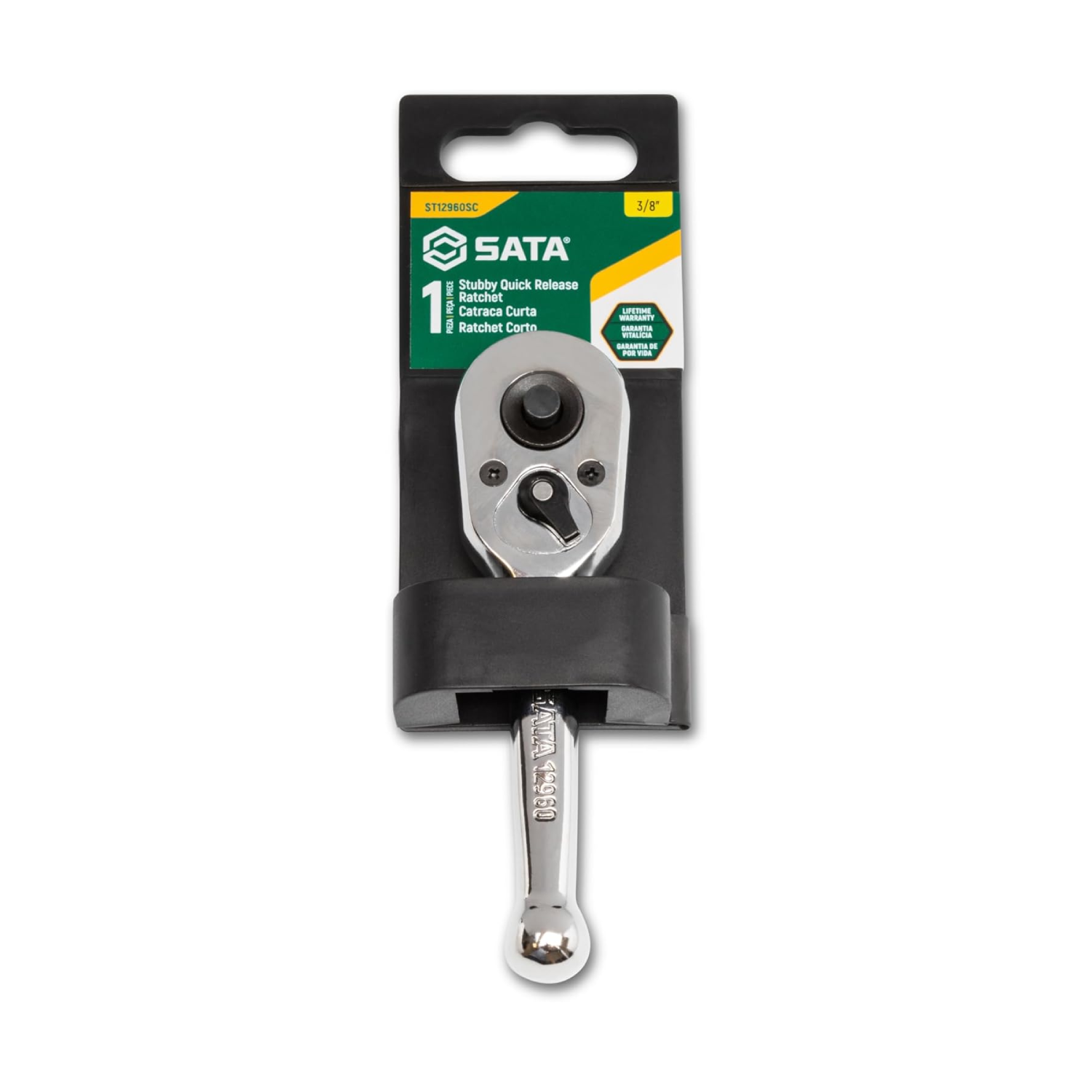 Chave Catraca Curta Reversível 3/8" St12960sc Sata