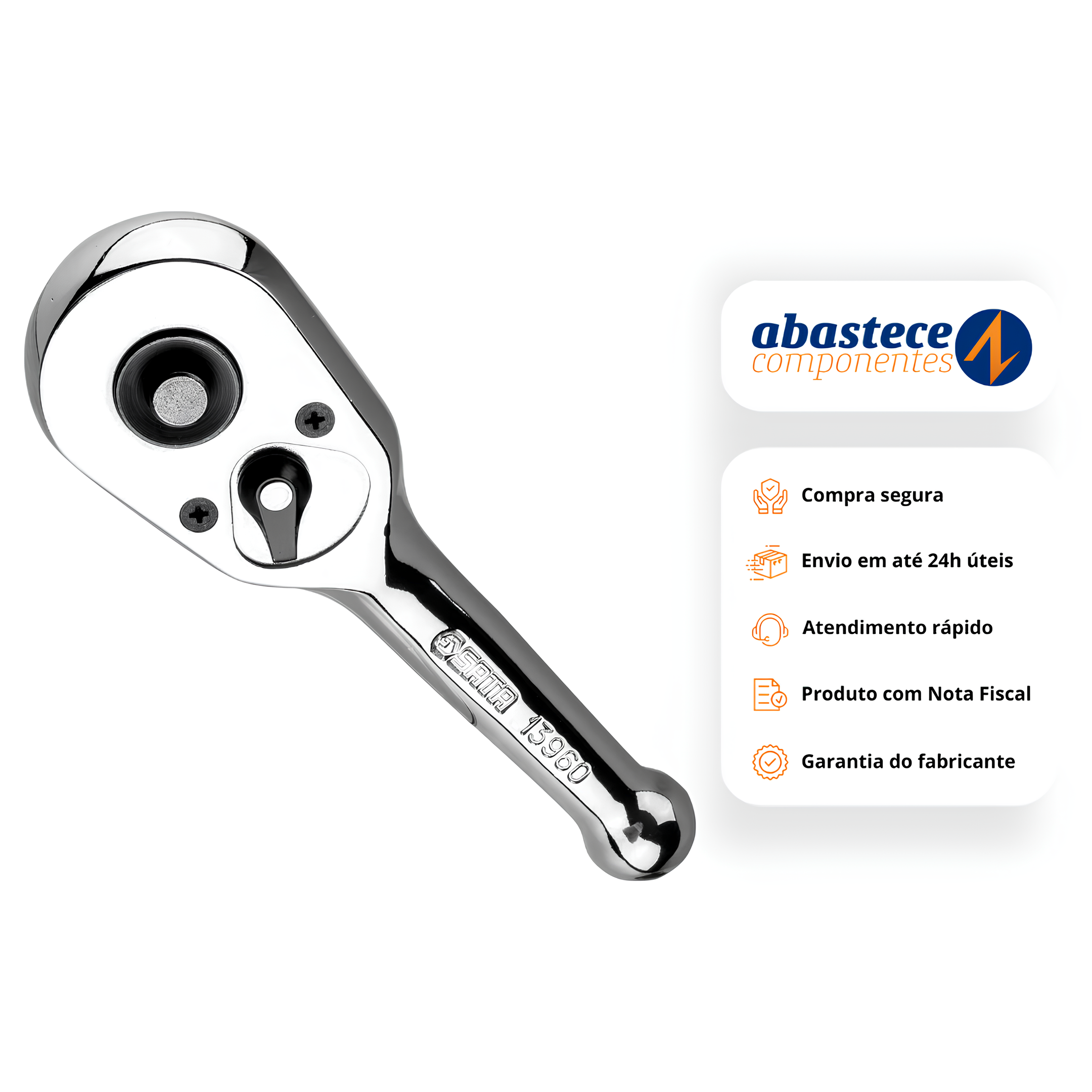 Catraca Curta De 1/2  ST13960SC Sata