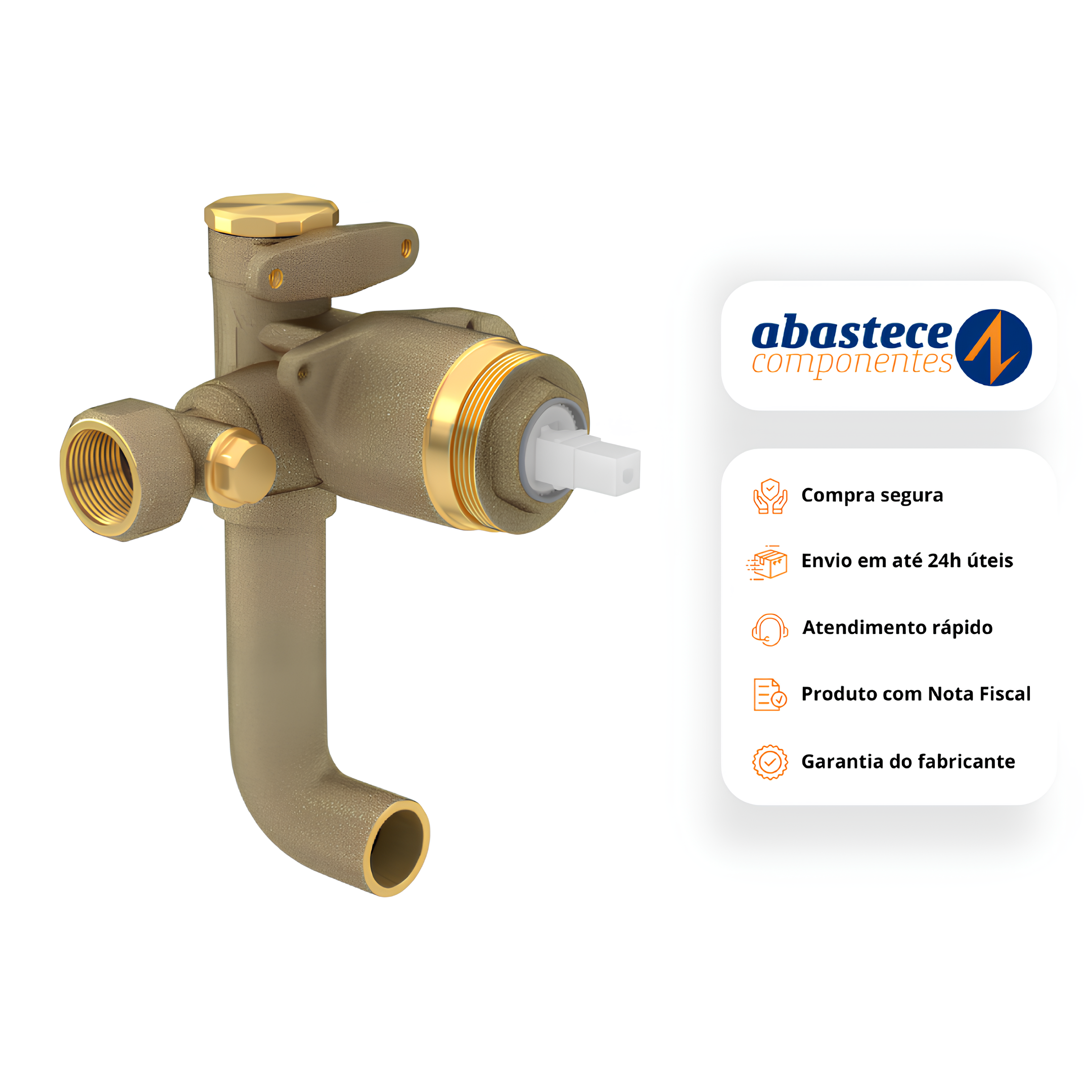 Base Para Misturador Monocomando Para Ducha Higiênica 3/4" Bruto 4984.000 Deca
