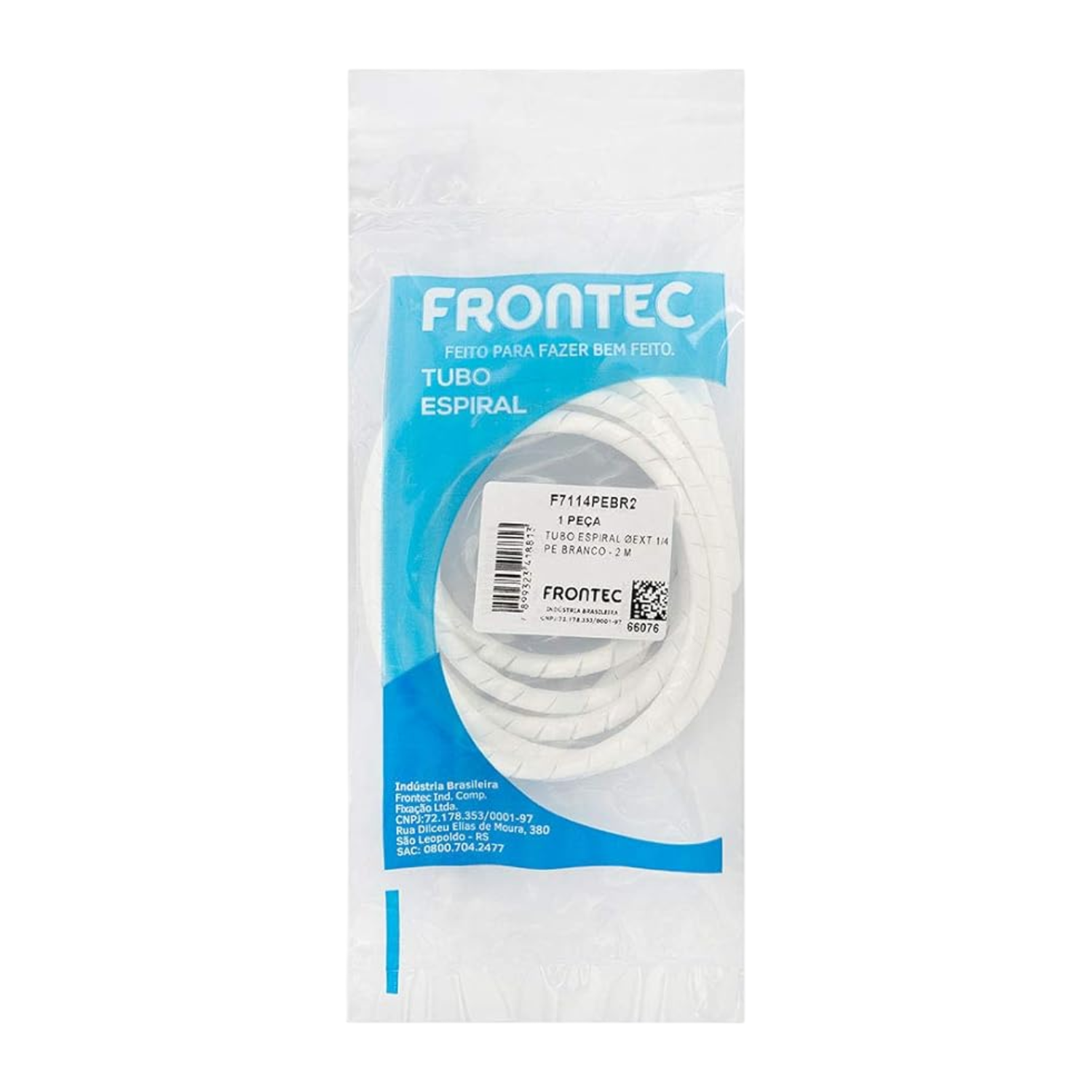 Tubo Espiral Organizador 1/4 2M Branco F7114pebr2 Frontec