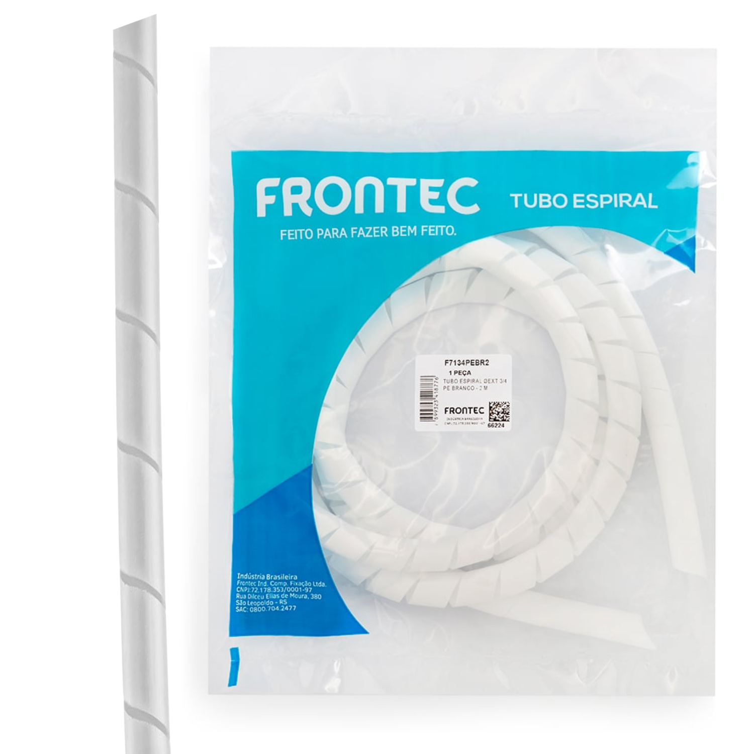Tubo Espiral Organizador 3/4 2M Branco F7134pebr2 Frontec