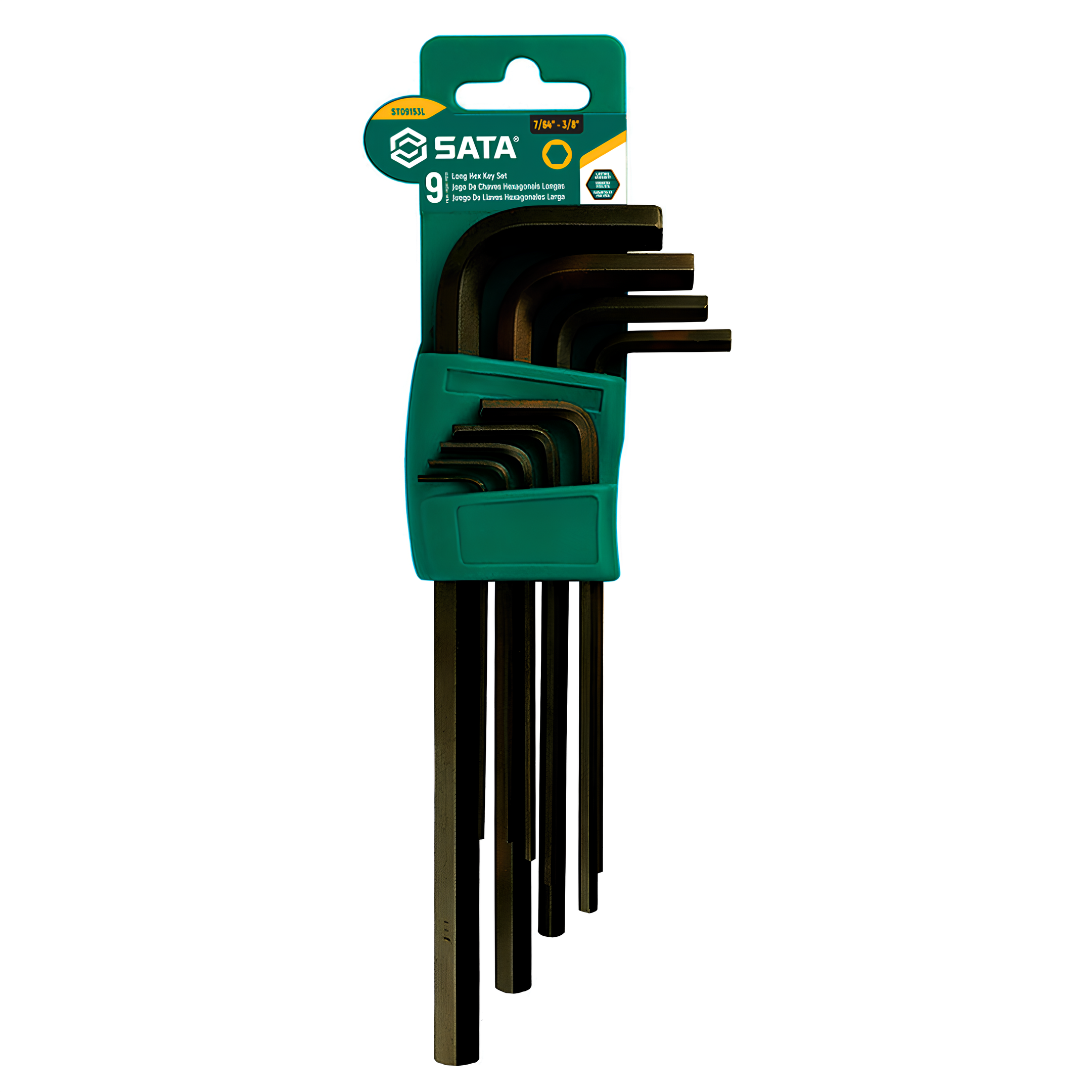 Jogo De Chave Hexagonal Longa 5/64" A 3/8" 9 Peças ST09153L Sata