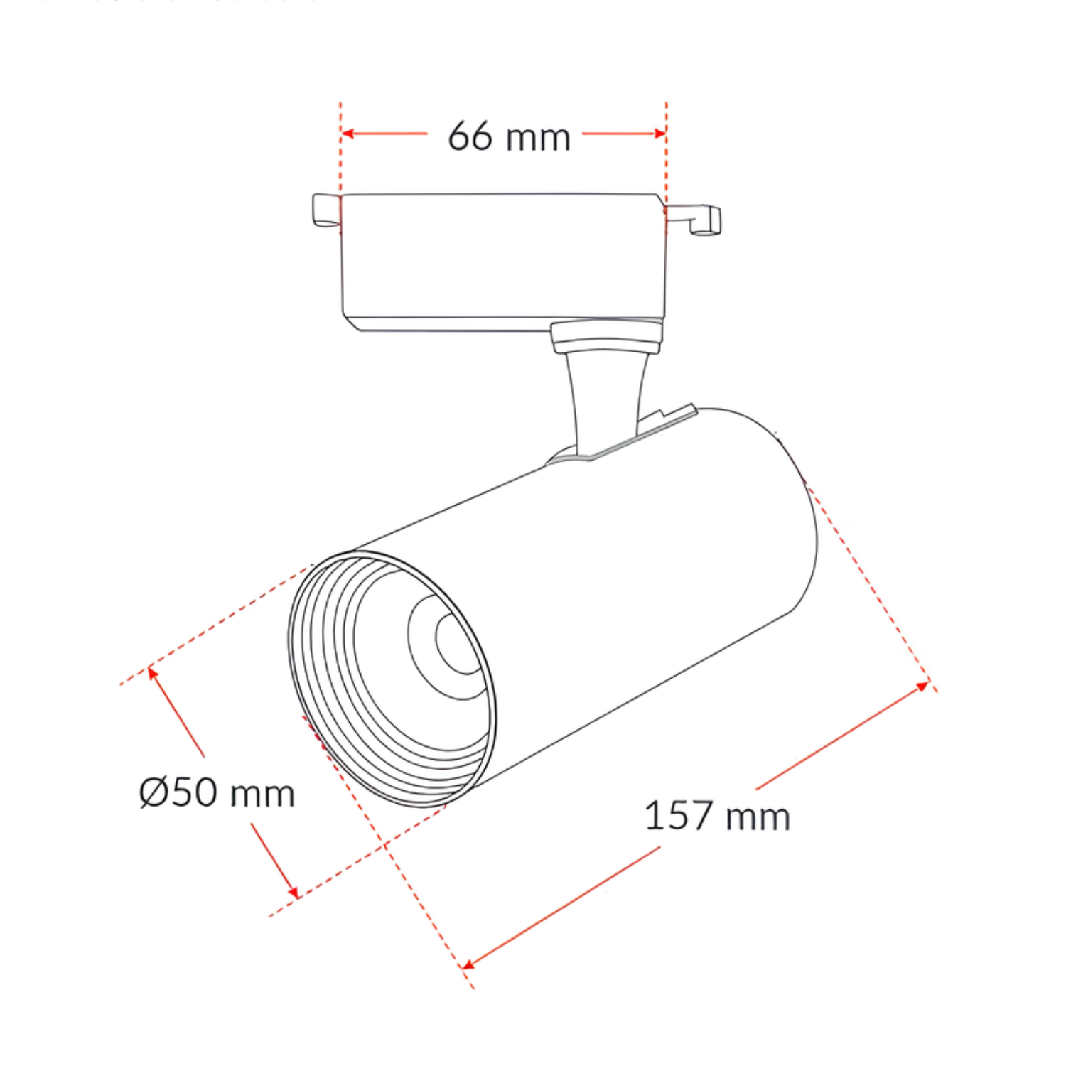 Spot Led Trilho Authentic Evo Br 12W 3000K 840Lm 38° Avant