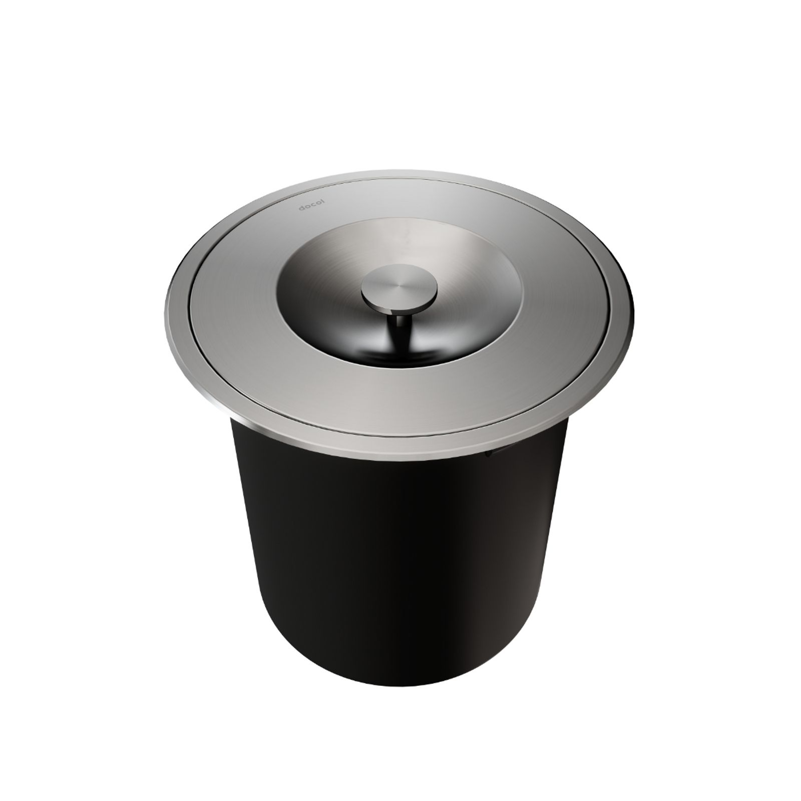 Lixeira Redonda Embutir 6L Aço Inox Escovado Massima Docol