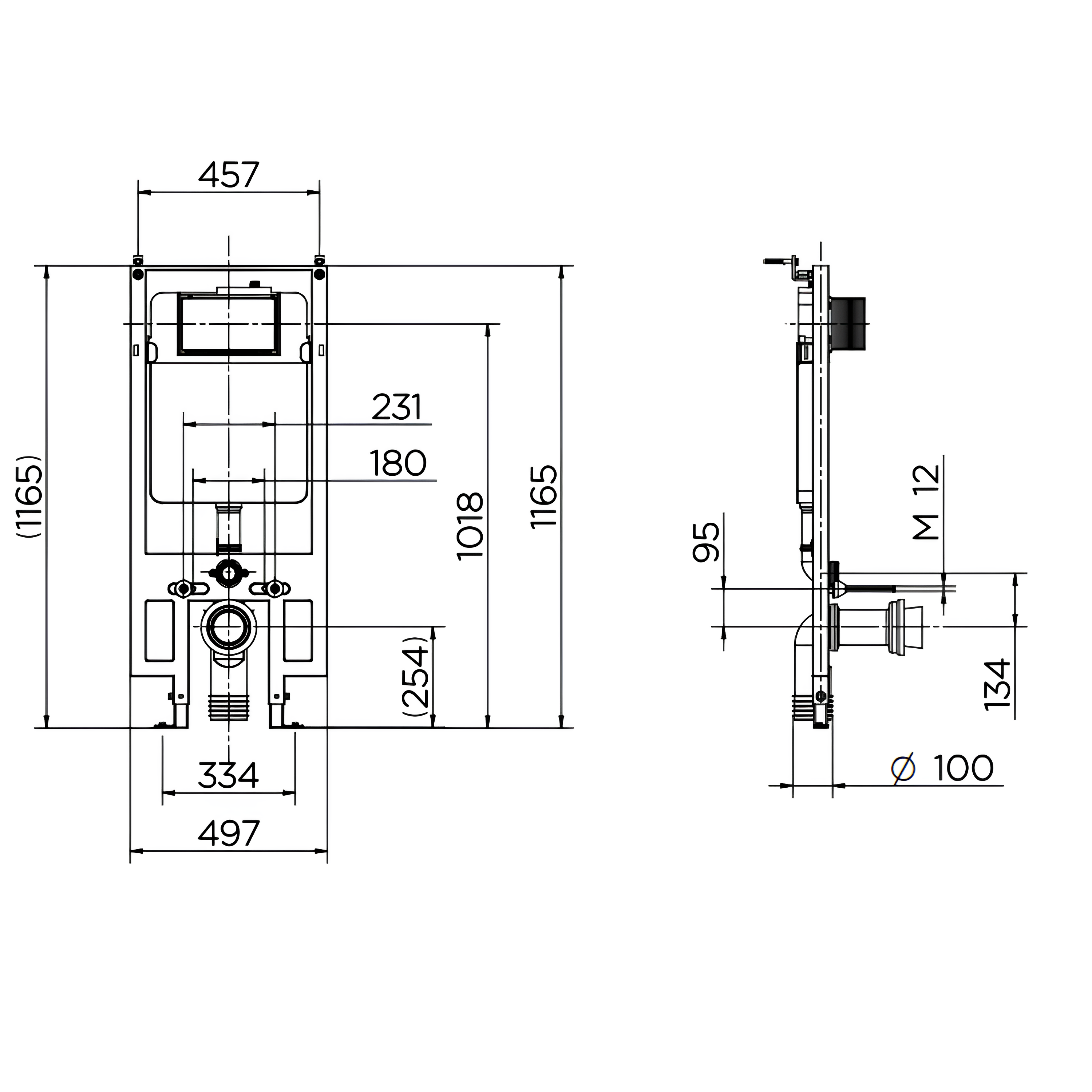 Caixa de descarga embutir g3008 drywall bacia suspensa Docol