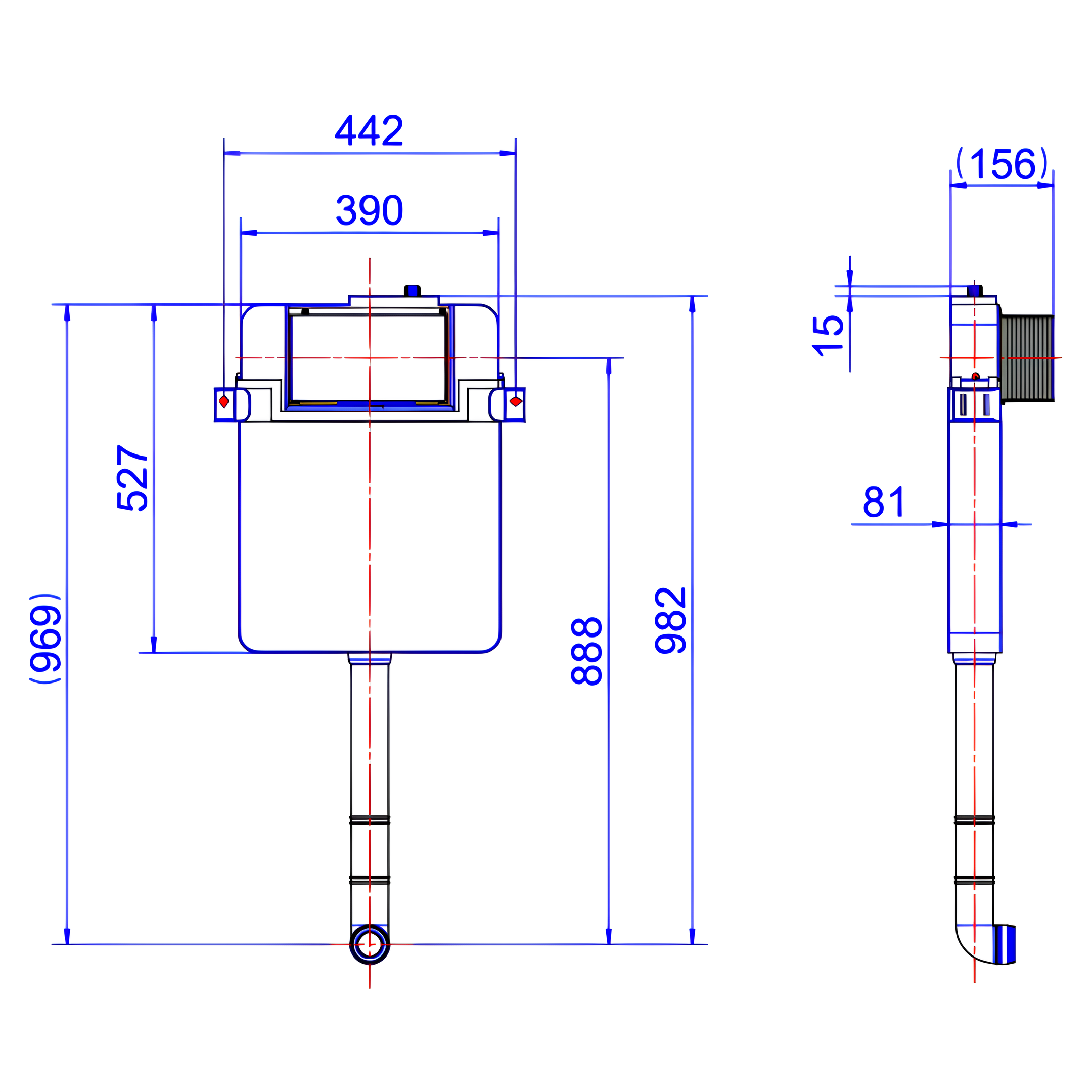 Caixa de descarga embutir g.3008 alvenaria e drywall Docol