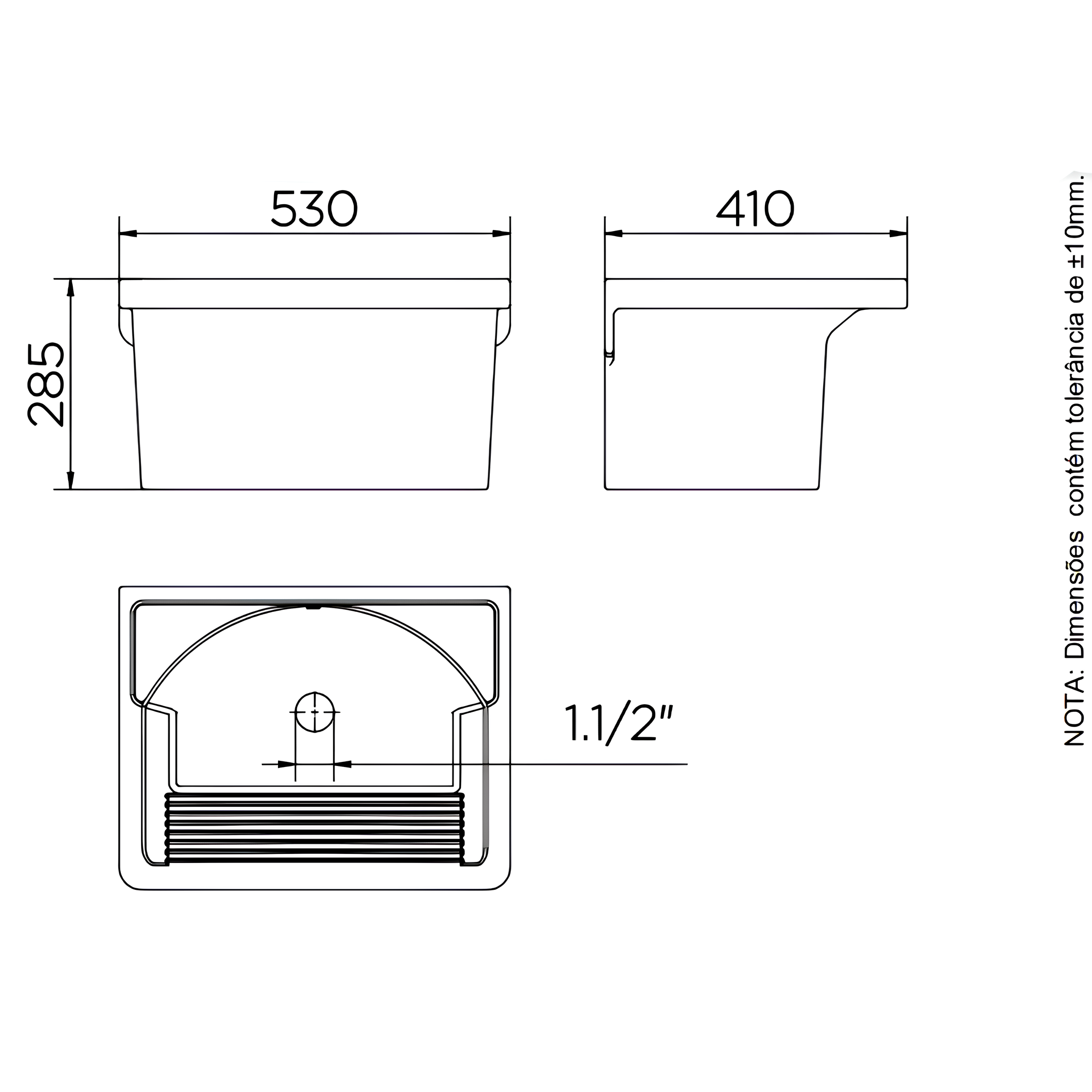 Tanque Suspenso 22L 53x41x28,5Cm Branco 01911826 Docol