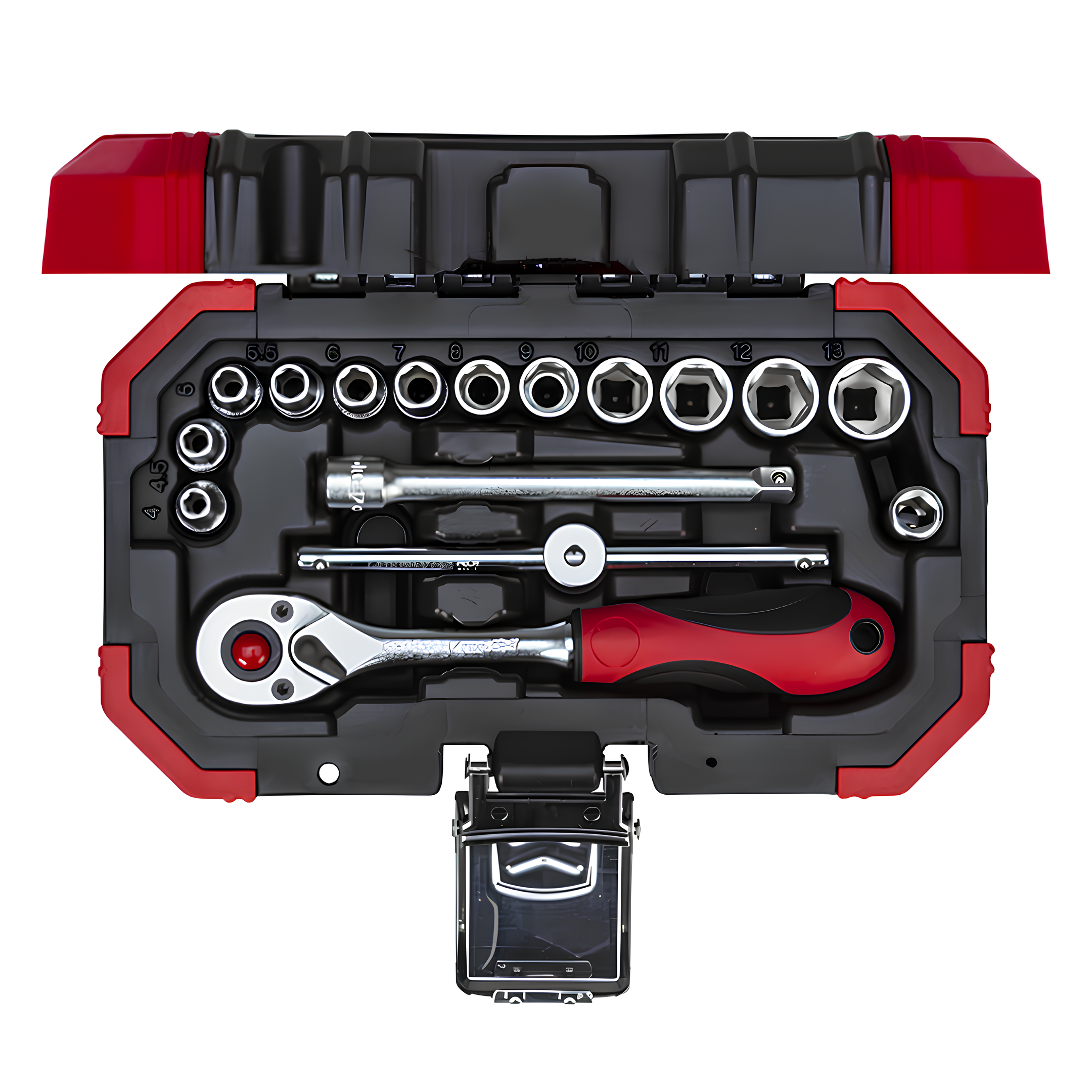 Jogo De Soquete 1/4" 16Pçs Cr-V Cromado R49003016 Gedore Red
