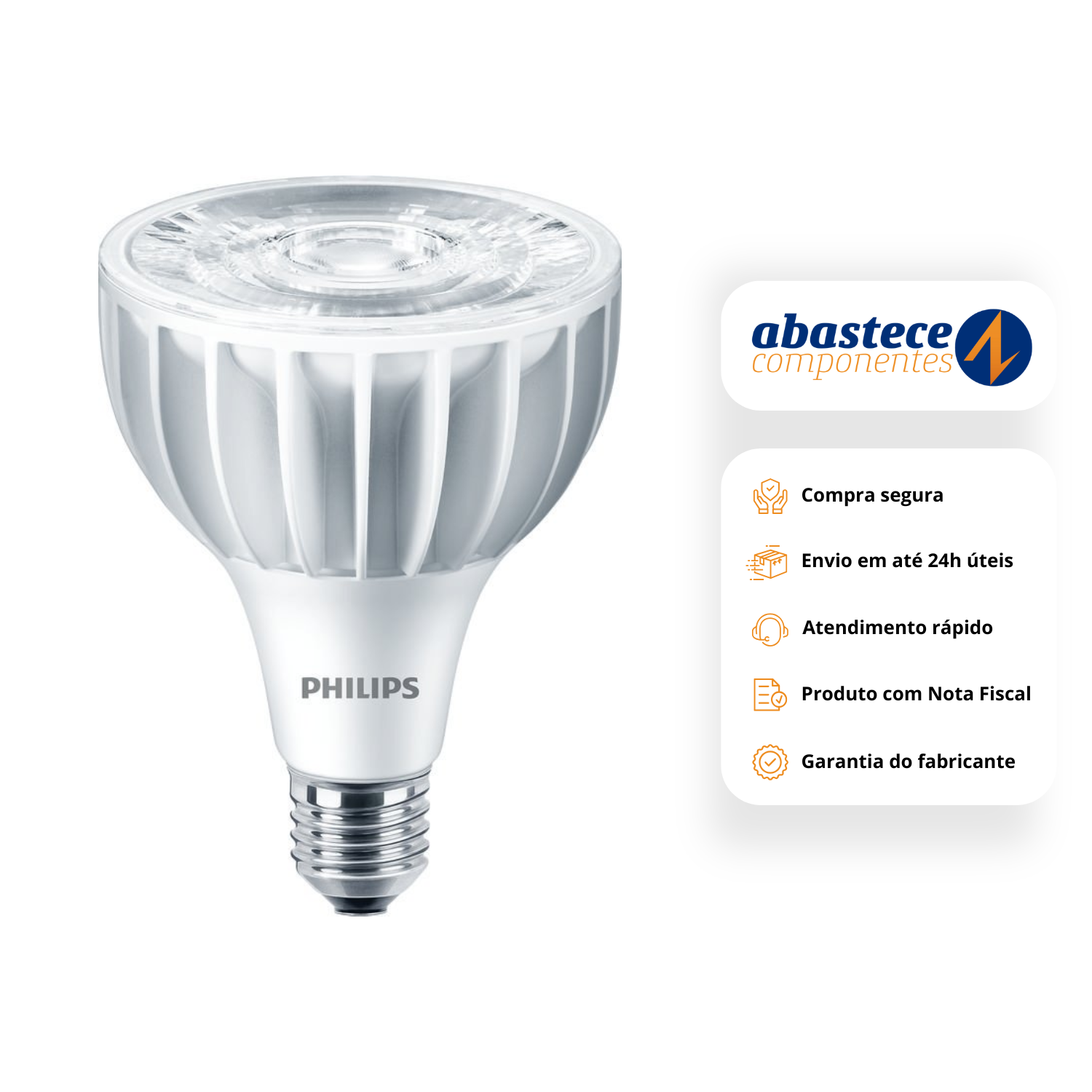 Lampada Led Par30 32W 3000K 3000Lm 30° E27 220V Philips