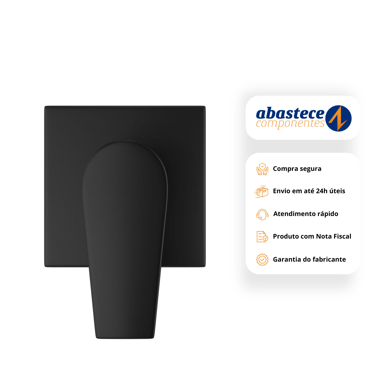 Acabamento Registro Gaveta 1 1/4" e 1 1/2" Black Matte Deca