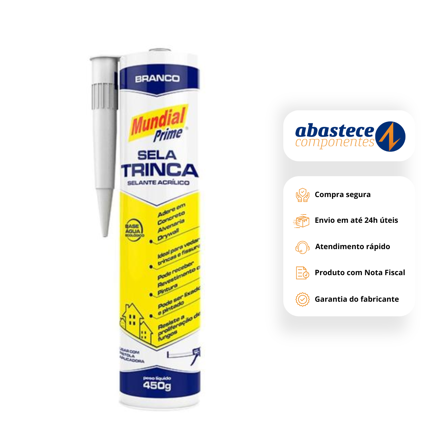 Sela Trinca Branco 450G Pt05000001 Mundial Prime