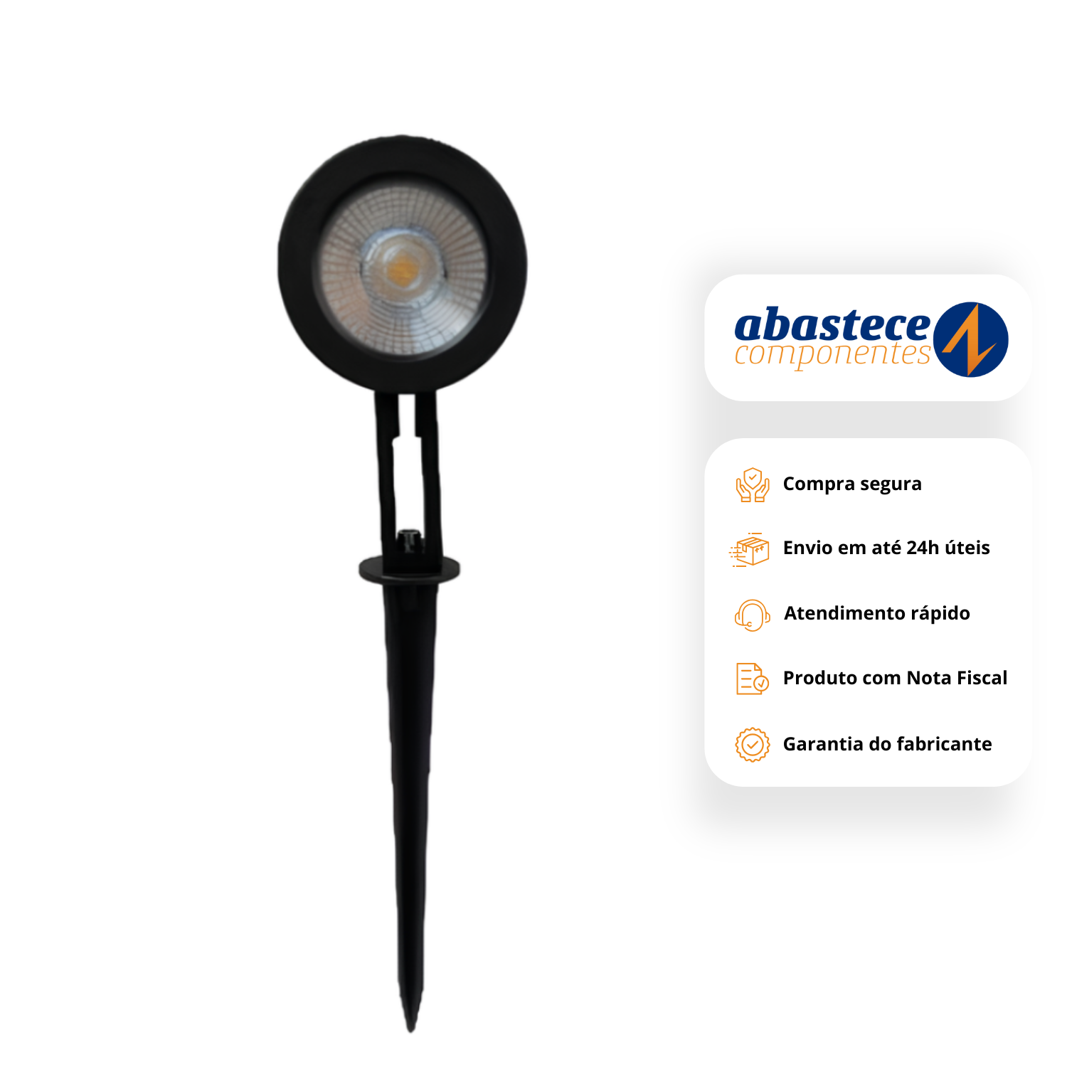 Luminária LED espeto jardim Spotlight Spike 8W 3000K Philips