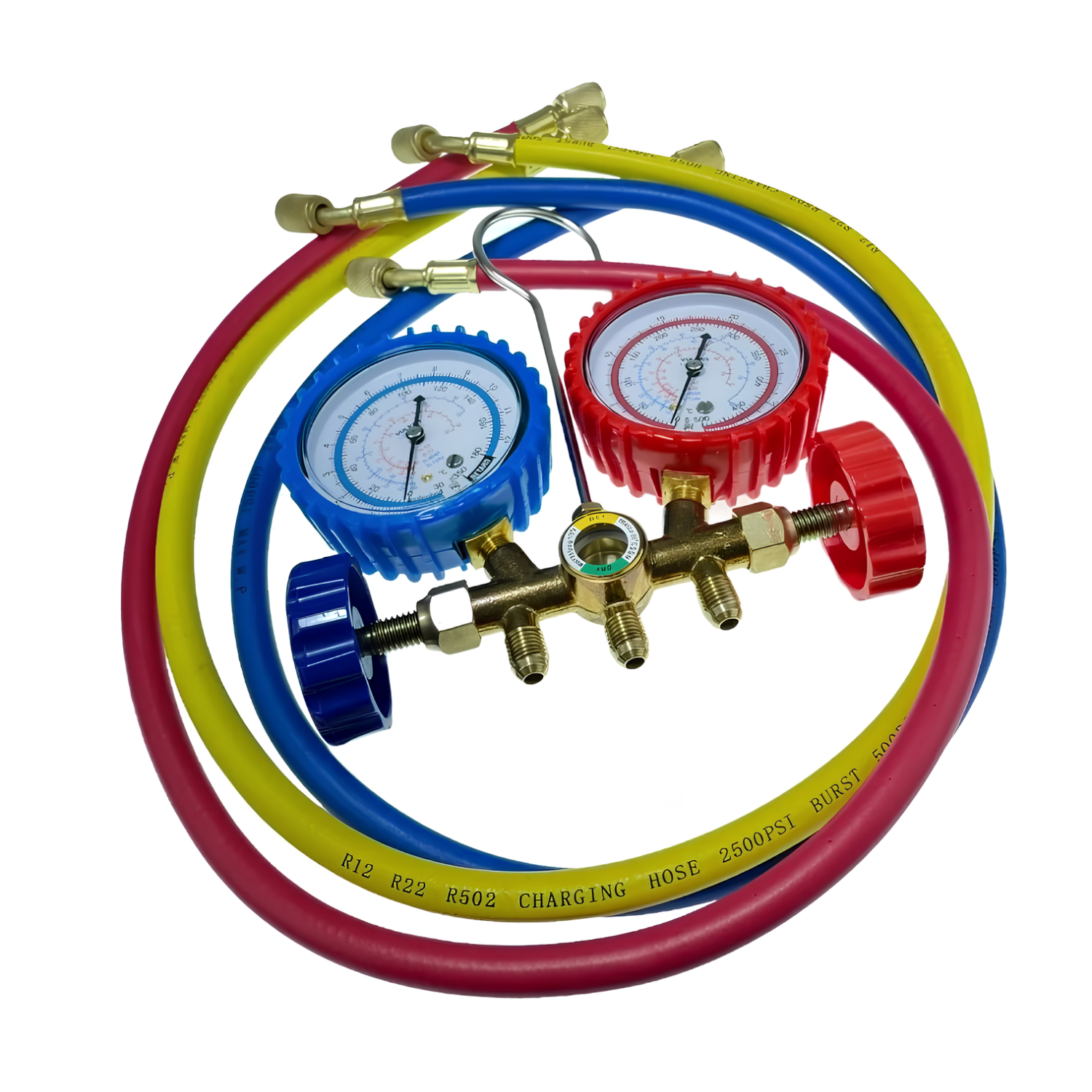 Manifold Com Mangueira E Visor Gás R12 - R22 - R134a Vulkan