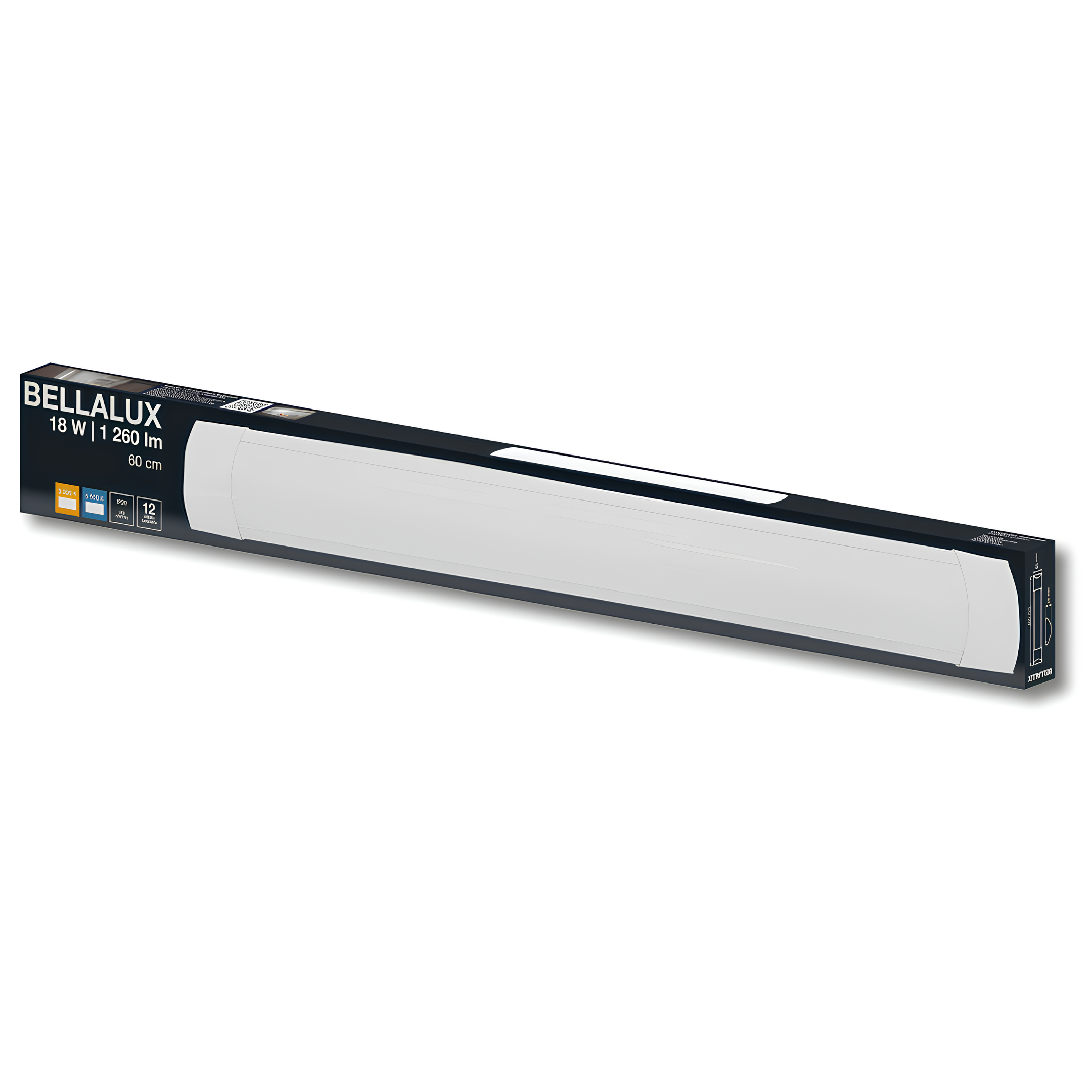 Luminaria Led Calha 18W 6500K 1260Lm 60Cm Branca Bellalux