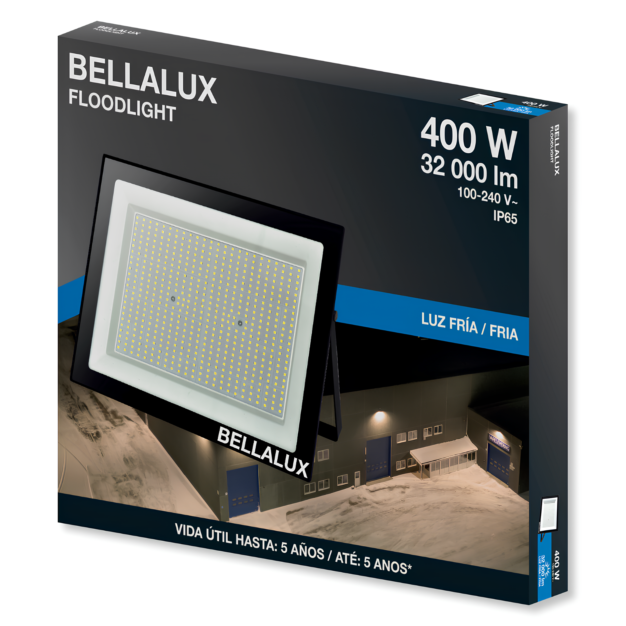 Refletor Led Qd 400W 6500K 32000Lm Ip65 Floodlight Bellalux