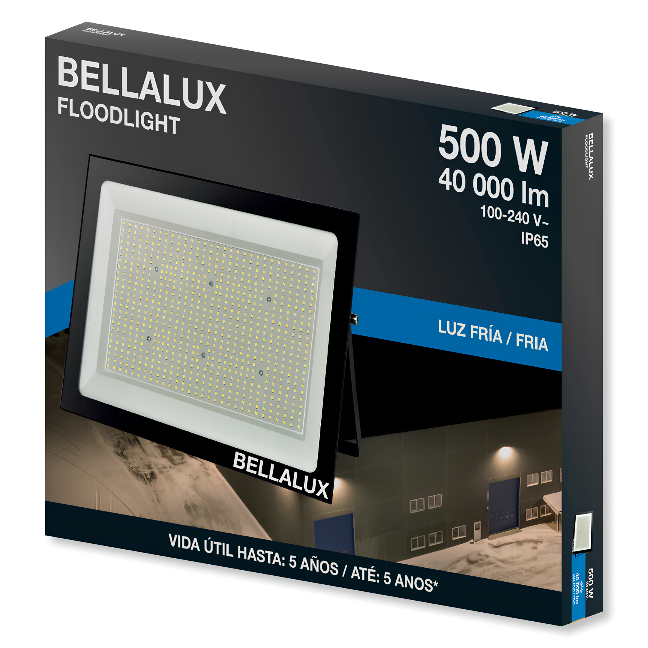 Refletor Led Qd 500W 6500K 40000lm Ip65 Floodlight Bellalux