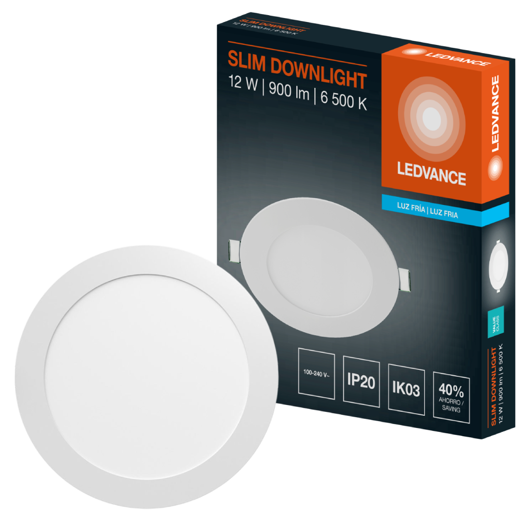 Luminaria Led Redonda Embutir 12W 840Lm 110° Bivolt Ledvance