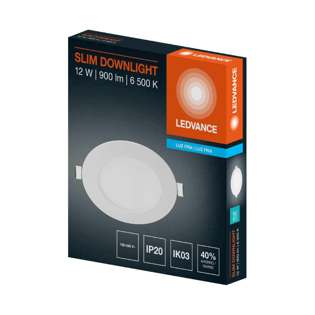 Luminaria Led Redonda Embutir 12W 840Lm 110° Bivolt Ledvance