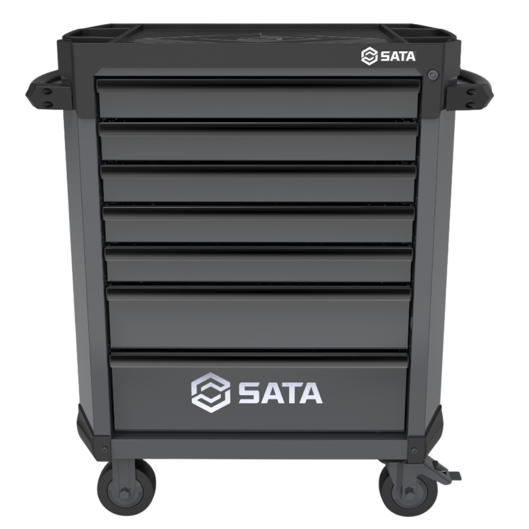 Carro Para Ferramentas Com 7 Gavetas Preto ST95113G-B Sata