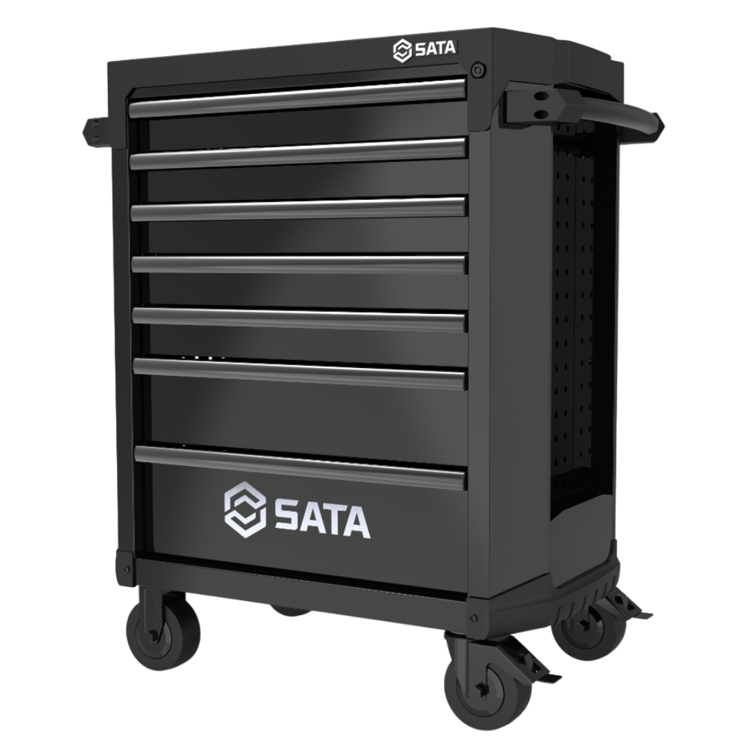Carro Para Ferramentas Com 7 Gavetas Preto ST95113G-B Sata
