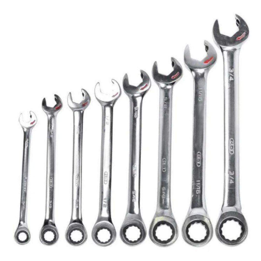 Jogo Chave Combinada Speedy Catraca 5/16 8 Pçs ST09034G Sata