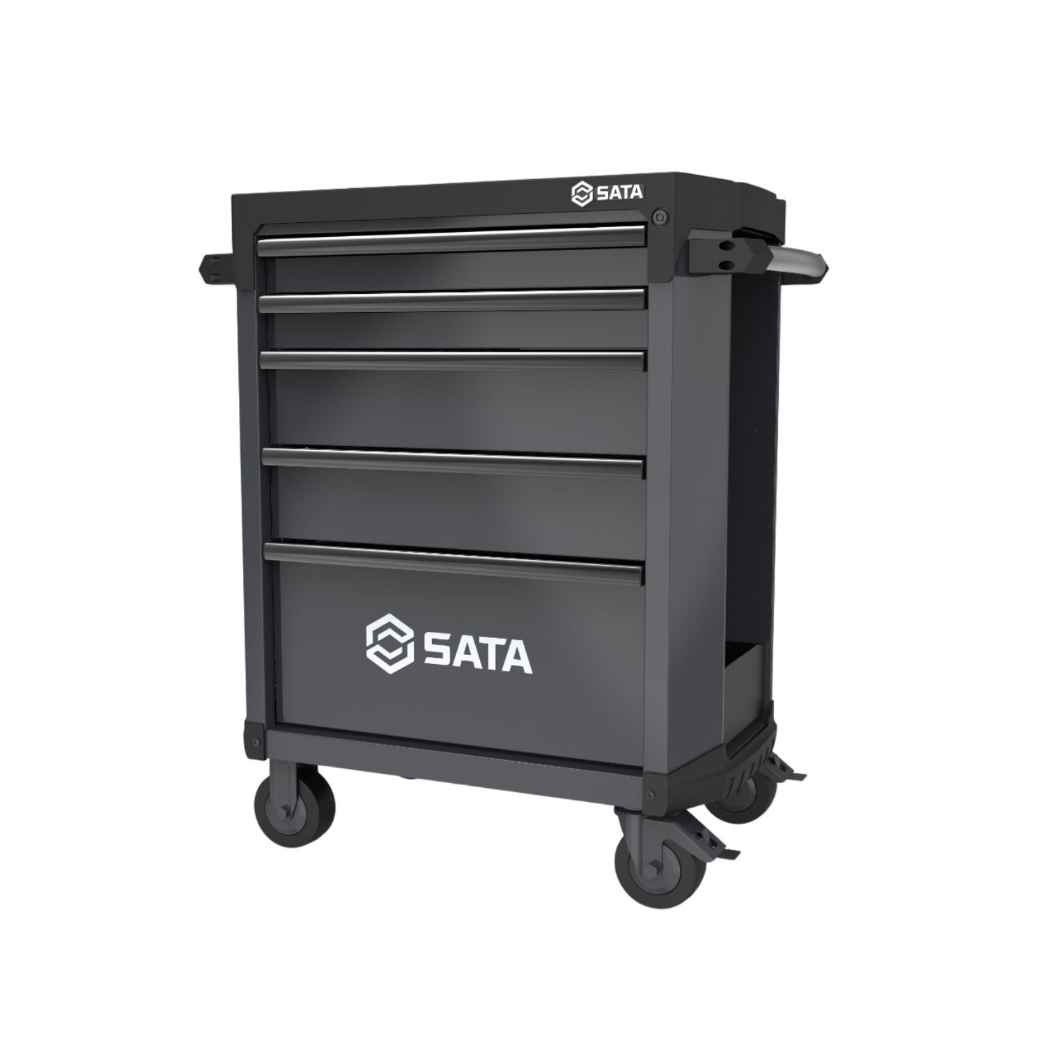 Carro Para Ferramentas Com 5 Gavetas Preto St95112g-B Sata