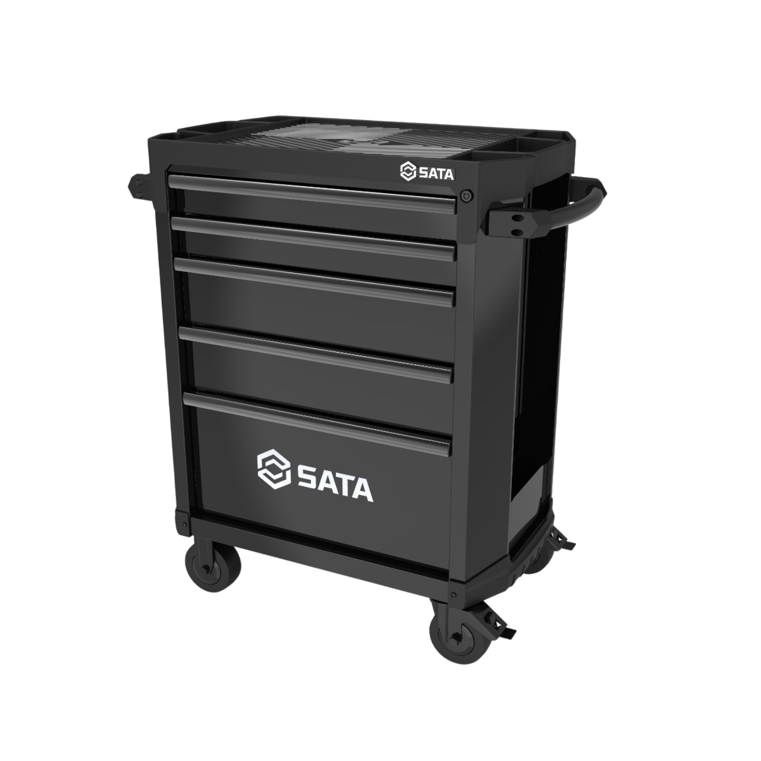 Carro Para Ferramentas Com 5 Gavetas Preto St95112g-B Sata