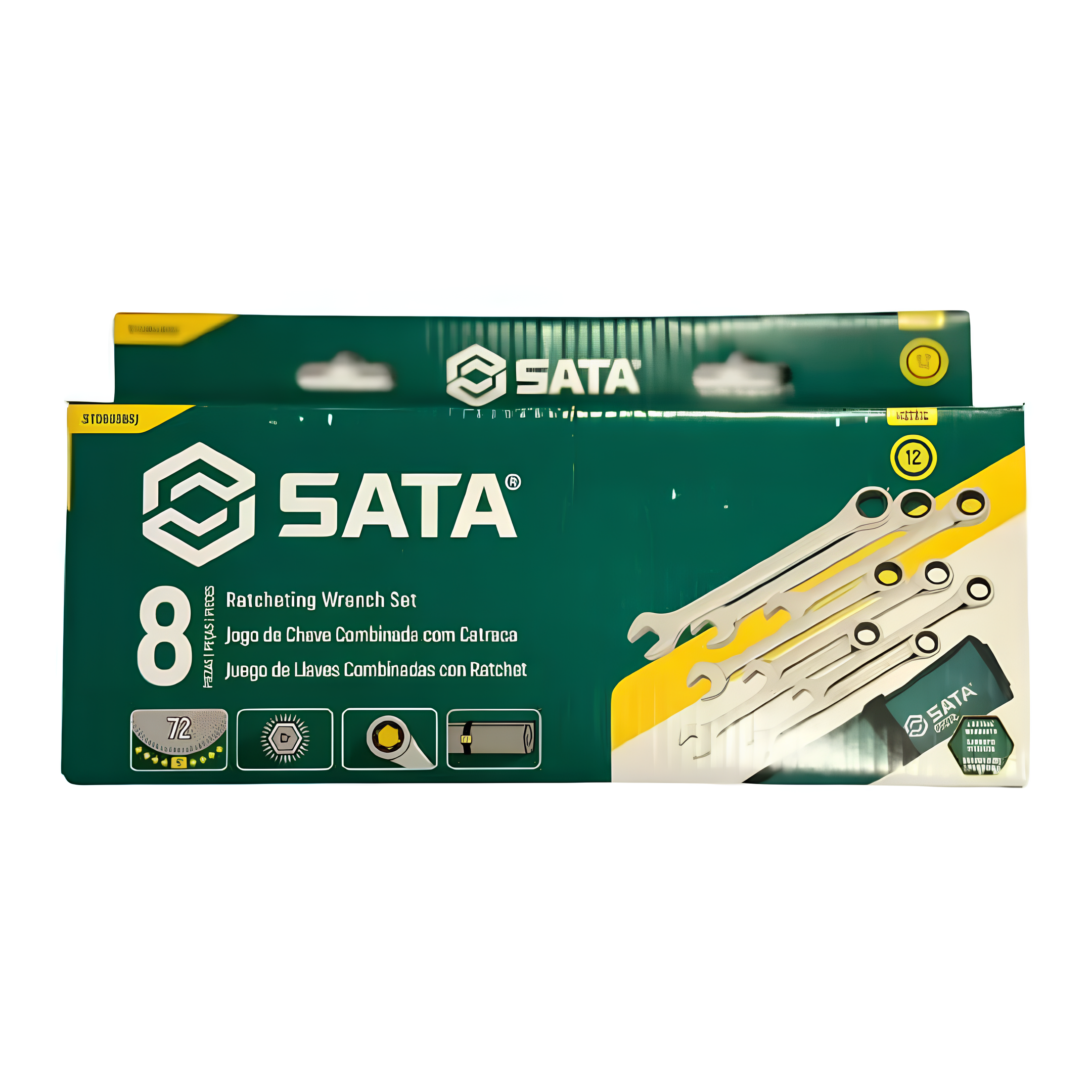 Jogo Chaves Com Catraca Métrico 10-19mm 8 Pçs St09038sj Sata