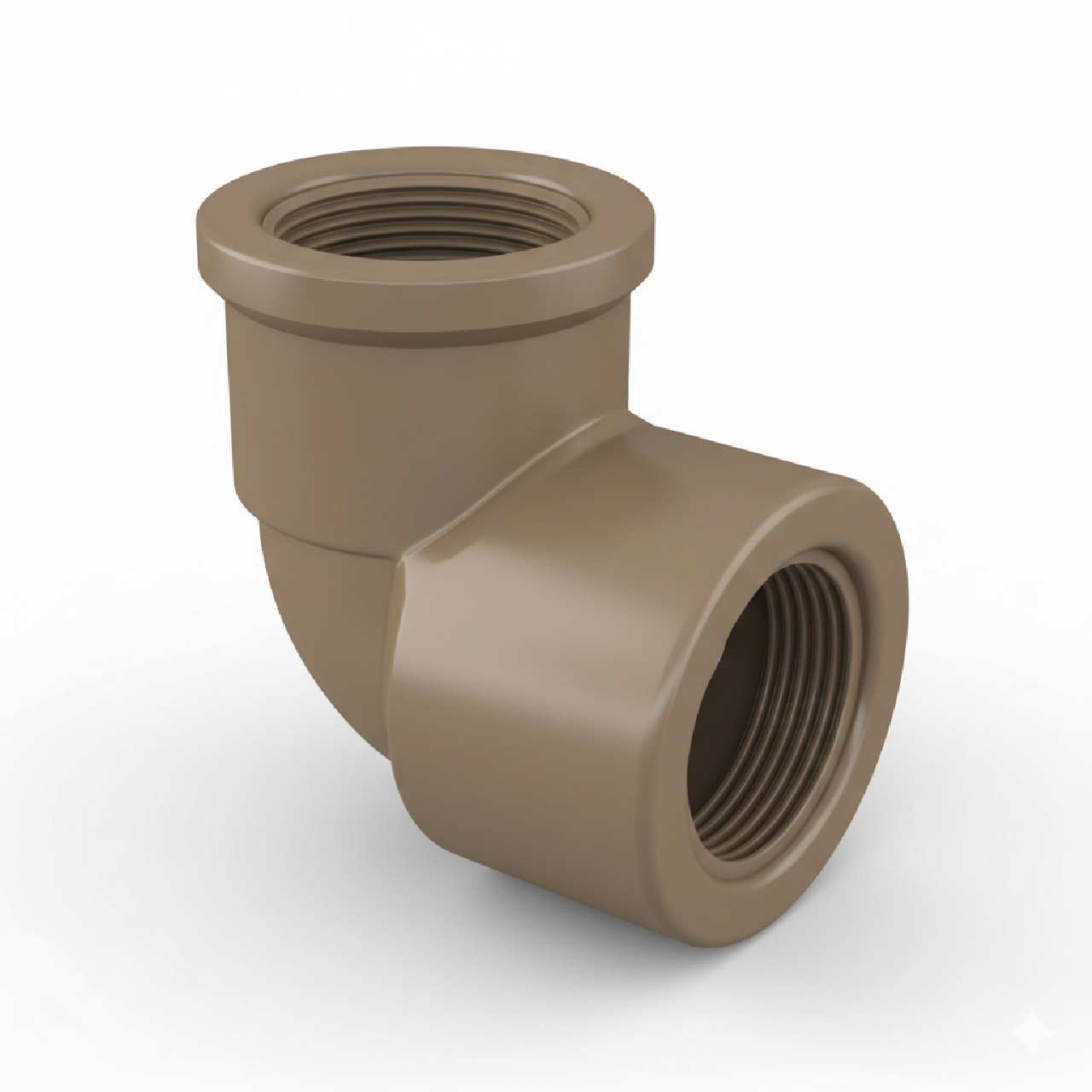 Joelho Soldável C/ Rosca 90° 20mm x 1/2" Pvc Marrom Amanco