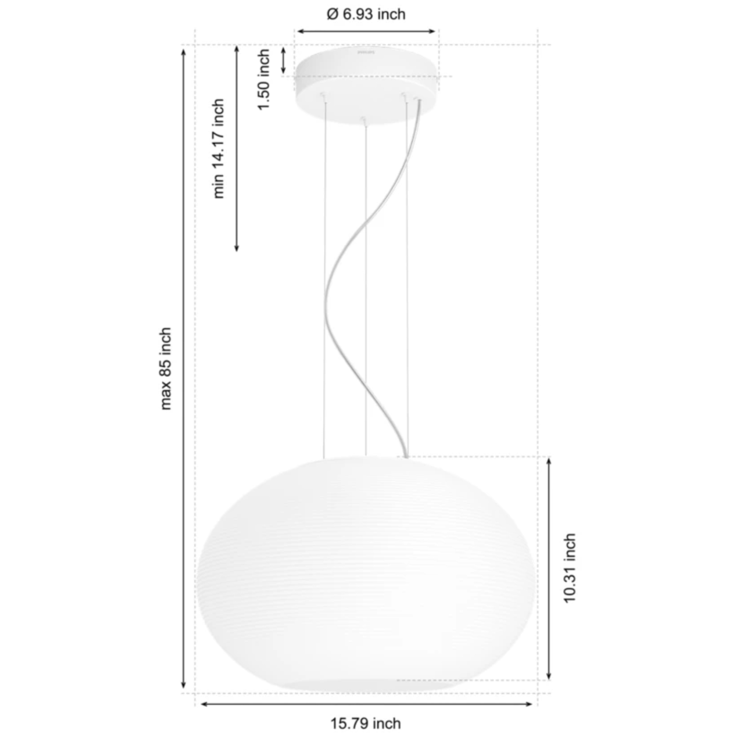 Pendente Led Flourish 39,5W Rgbw 2750Lm Dim Philips Hue