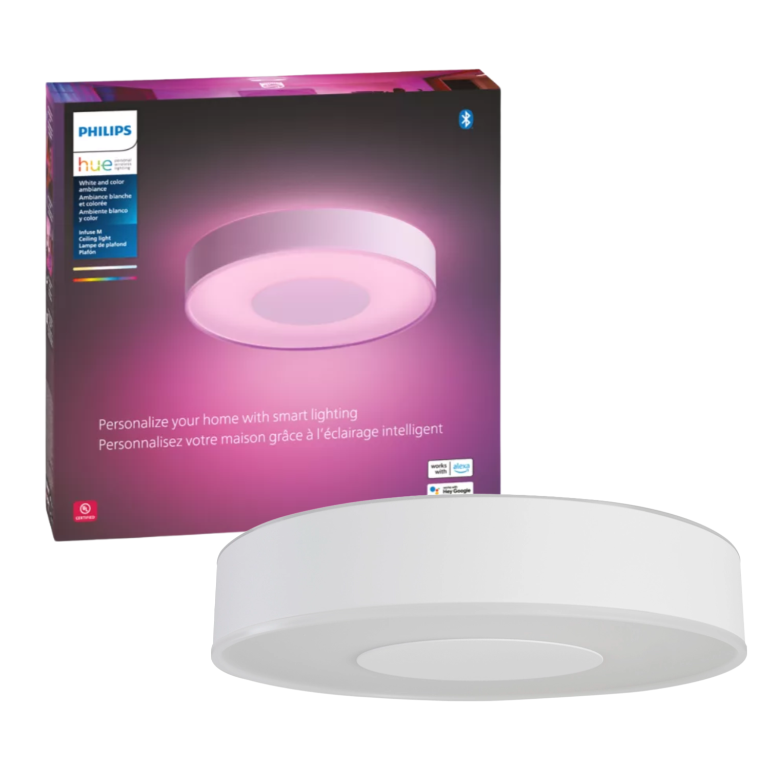 Luminária Led 33,5W Rgbw 38Cm Dim Infuse Branco Philips Hue