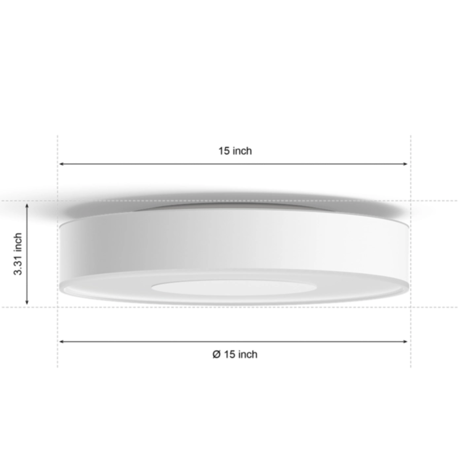 Luminária Led 33,5W Rgbw 38Cm Dim Infuse Branco Philips Hue